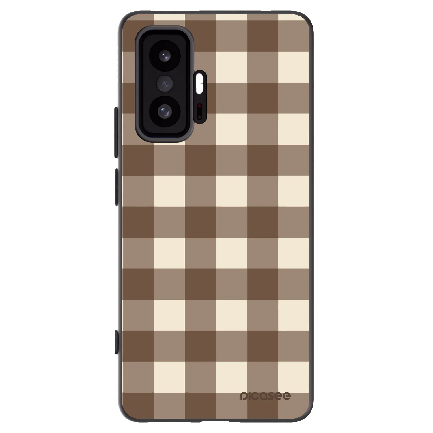 Picasee silikónový čierny obal pre Xiaomi 11T - Brown grid