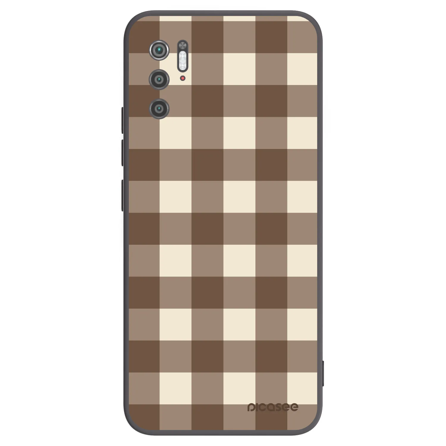 Picasee silikónový čierny obal pre Xiaomi Poco M3 Pro 5G - Brown grid