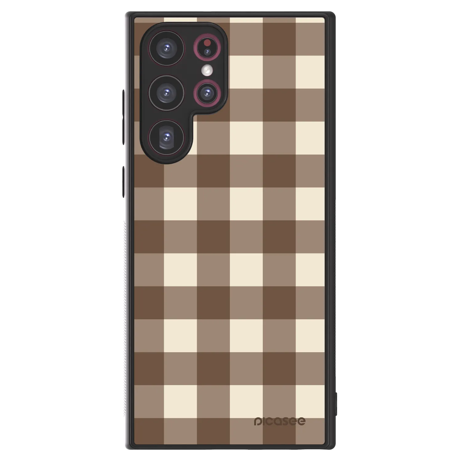 Picasee ULTIMATE CASE pro Samsung Galaxy S22 Ultra 5G - Brown grid