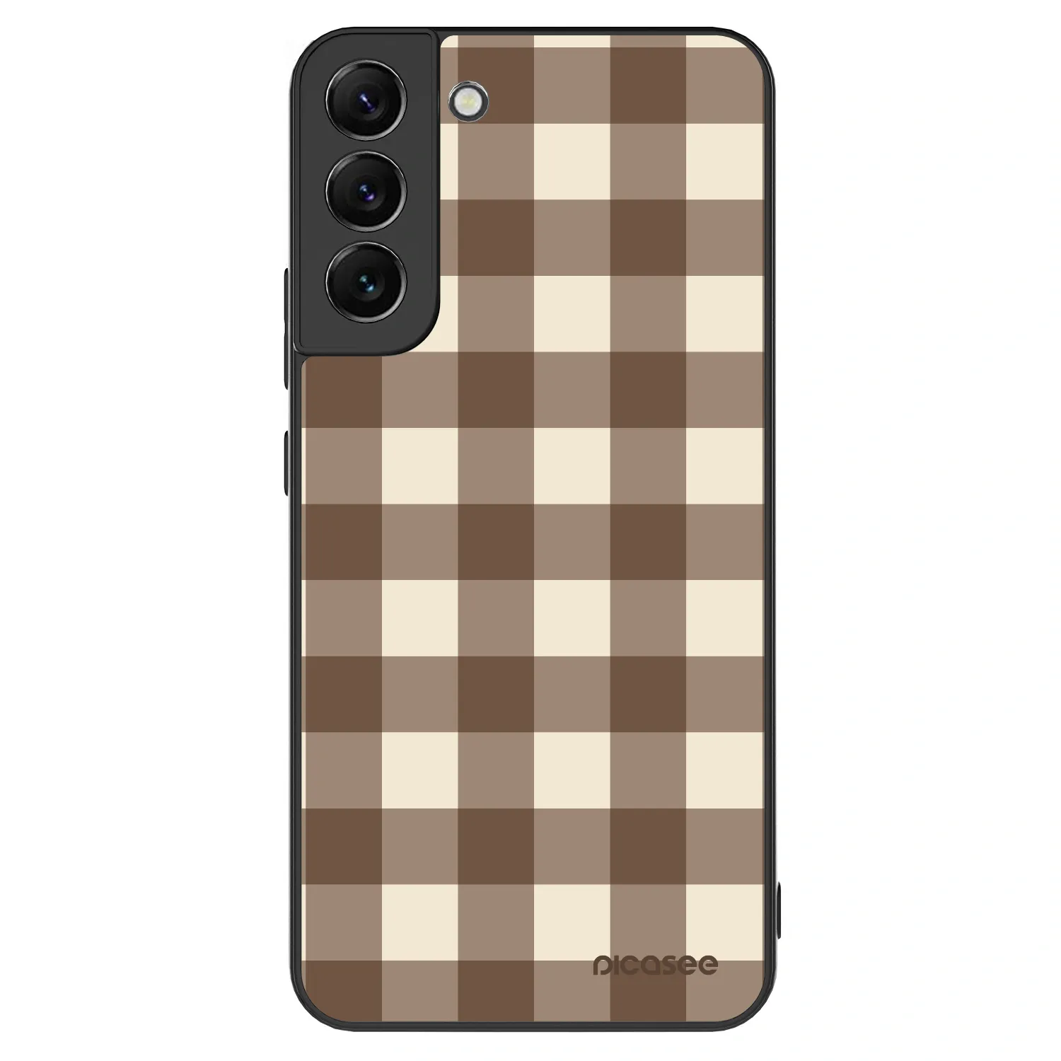 Picasee ULTIMATE CASE pro Samsung Galaxy S22+ 5G - Brown grid