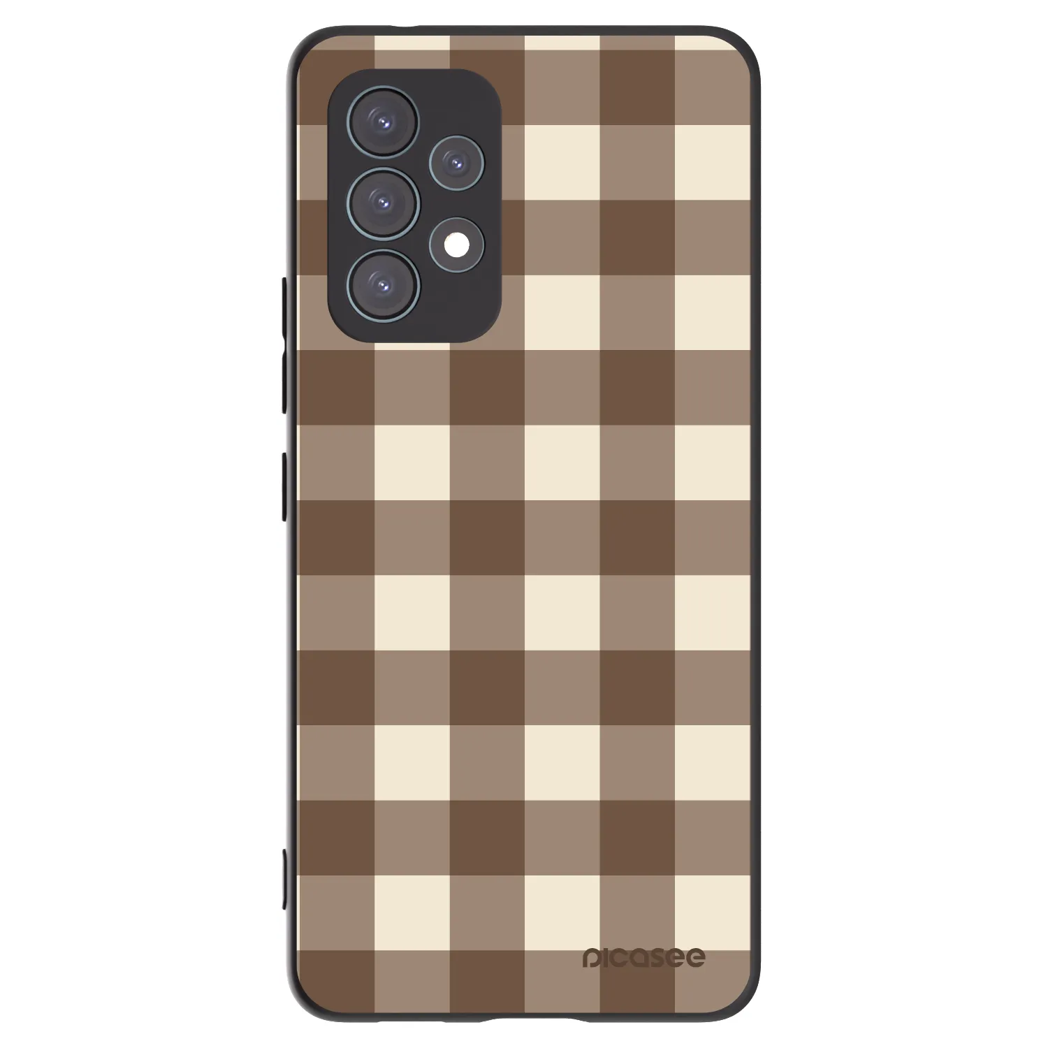 Picasee silikónový čierny obal pre Samsung Galaxy A53 5G A536 - Brown grid