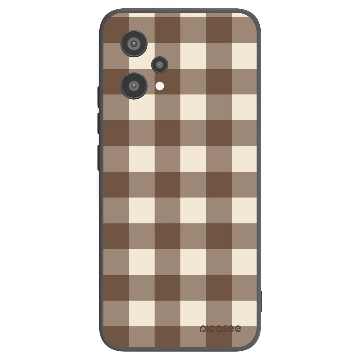 Picasee silikónový čierny obal pre Realme 9 Pro 5G - Brown grid