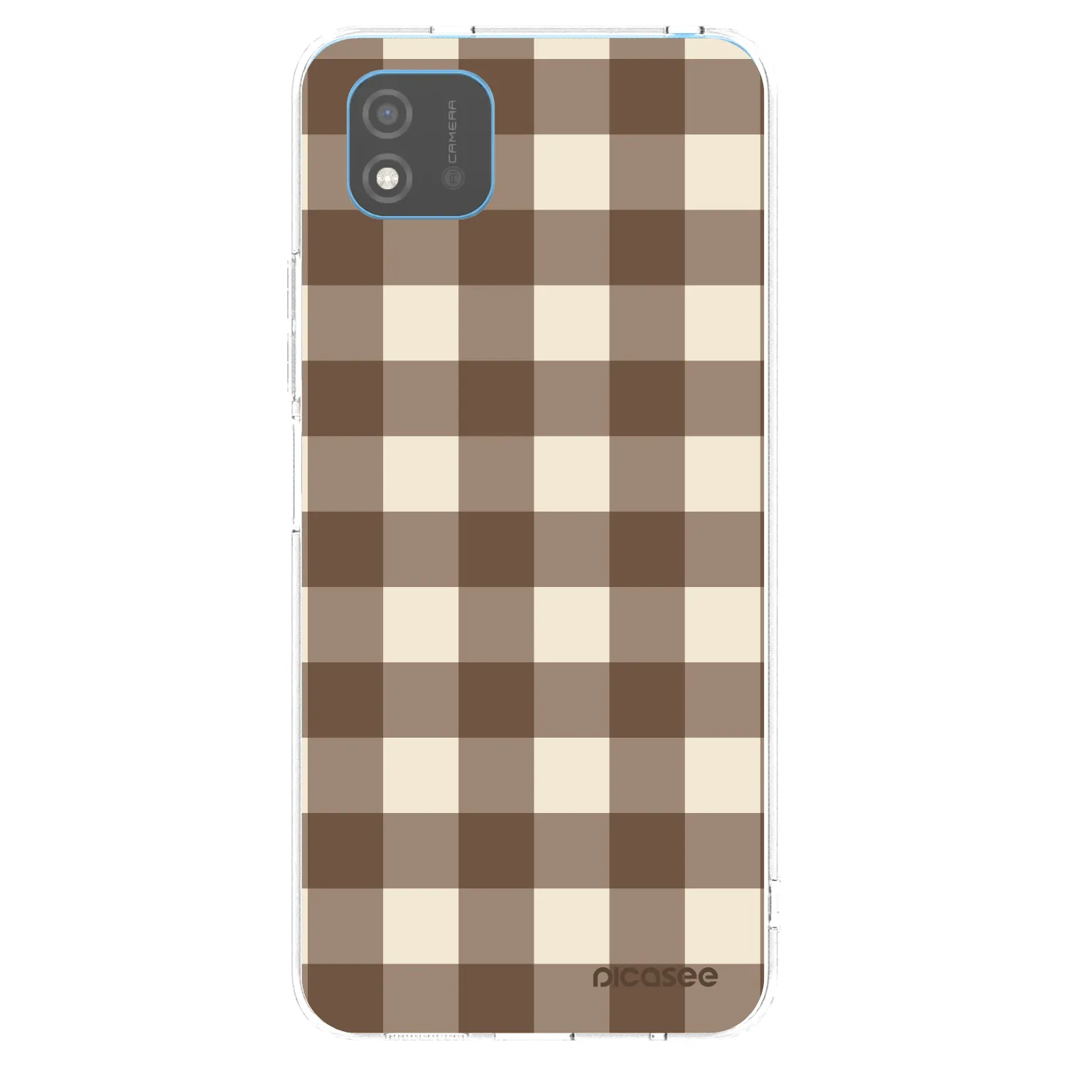 Picasee silikónový prehľadný obal pre Realme C11 (2021) - Brown grid