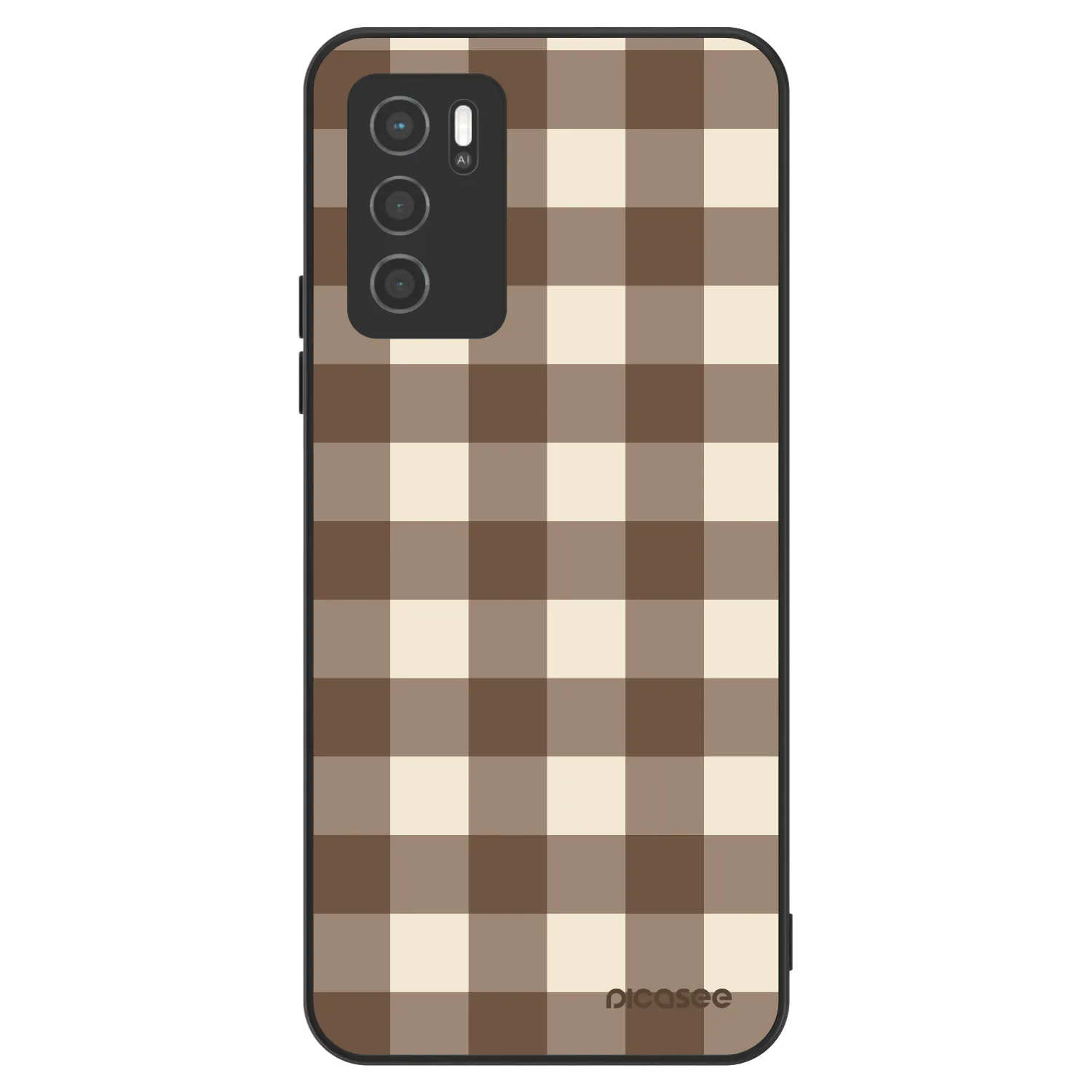 Picasee ULTIMATE CASE pro OPPO A16 - Brown grid