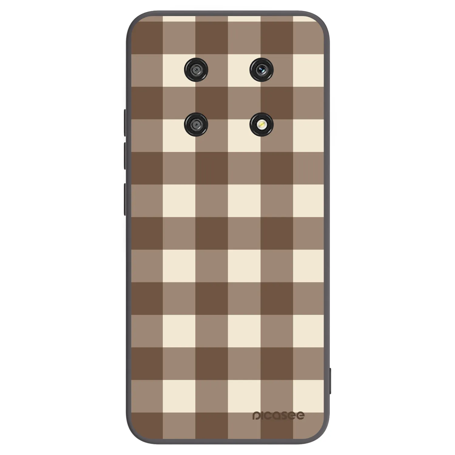 Picasee silikónový čierny obal pre Honor Magic4 Lite 5G - Brown grid