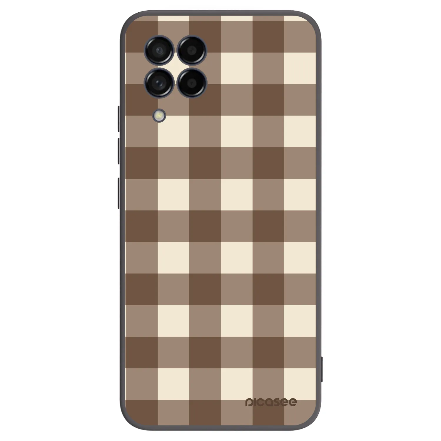 Picasee silikónový čierny obal pre Samsung Galaxy M53 5G - Brown grid