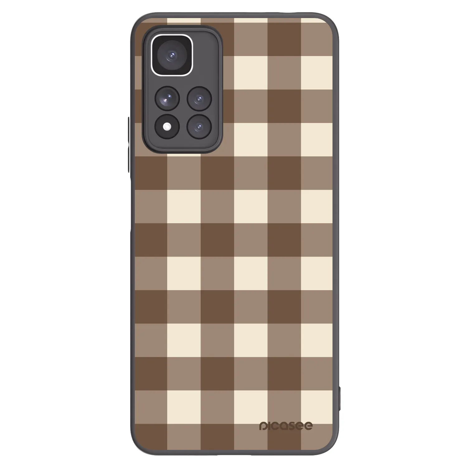 Picasee silikónový čierny obal pre Xiaomi Redmi Note 11 Pro+ 5G - Brown grid