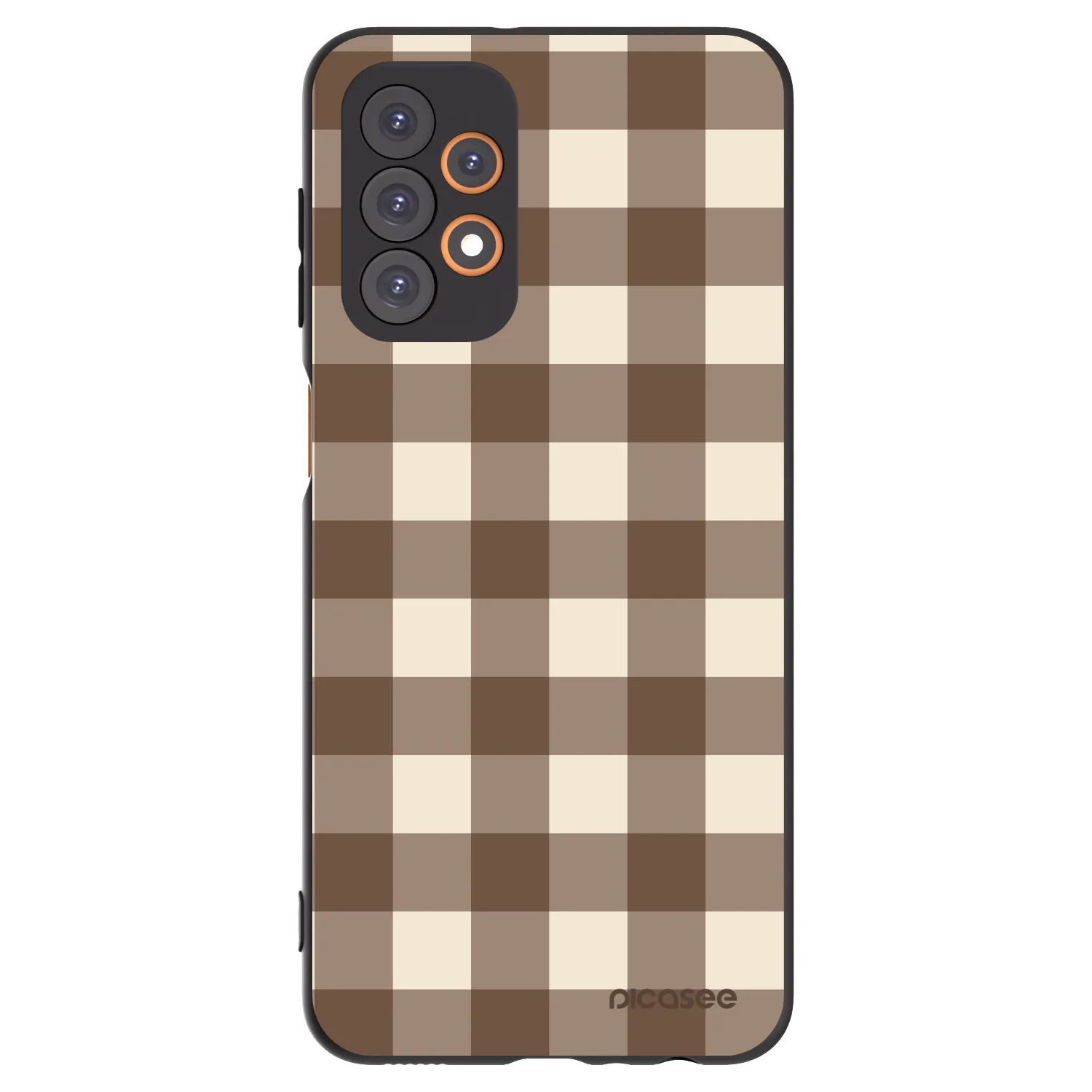Picasee silikónový čierny obal pre Samsung Galaxy A23 A236B 5G - Brown grid