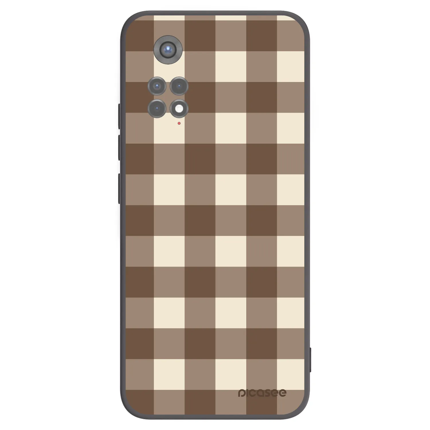Picasee silikónový čierny obal pre Xiaomi Redmi Note 11S 5G - Brown grid