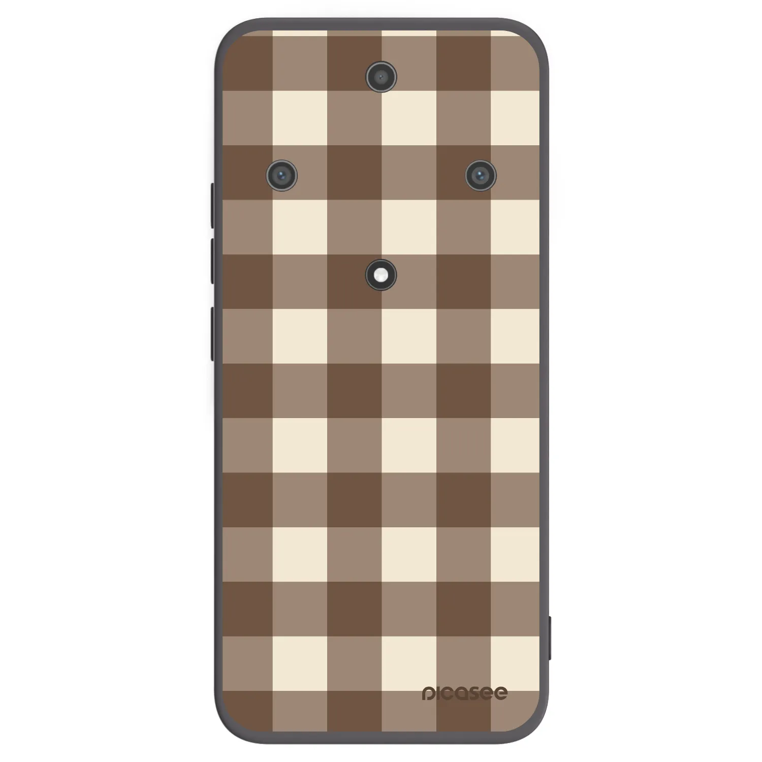 Picasee silikónový čierny obal pre Honor Magic5 Lite 5G - Brown grid