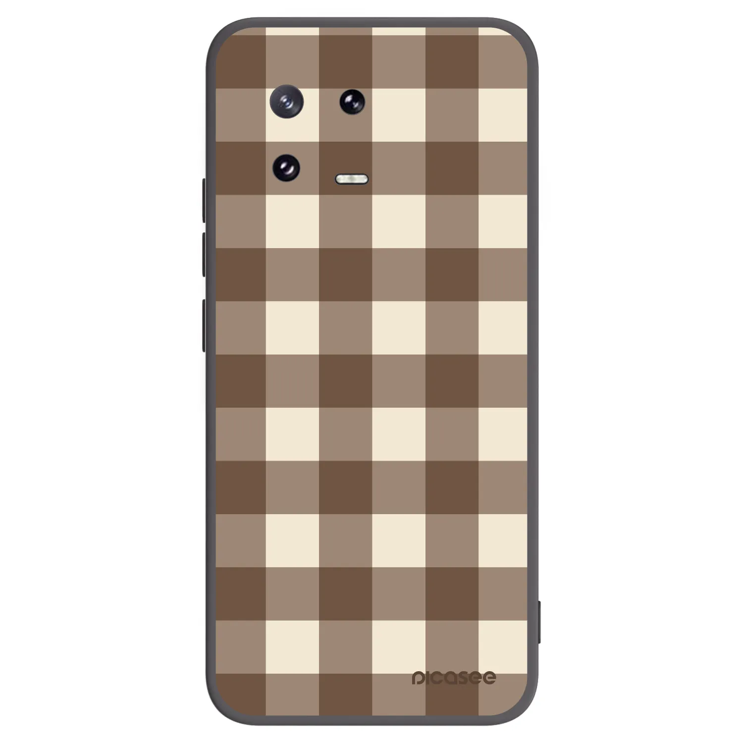 Picasee silikónový čierny obal pre Xiaomi 13 Pro - Brown grid