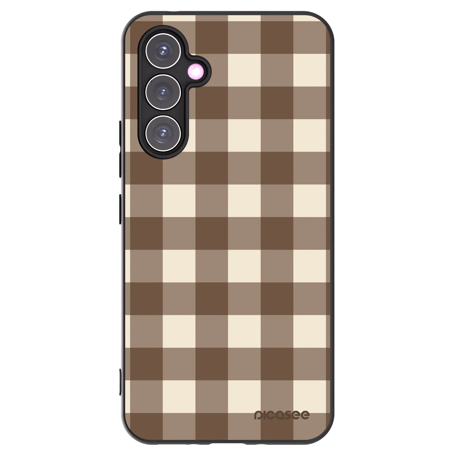 Picasee silikónový čierny obal pre Samsung Galaxy A54 5G A546B - Brown grid