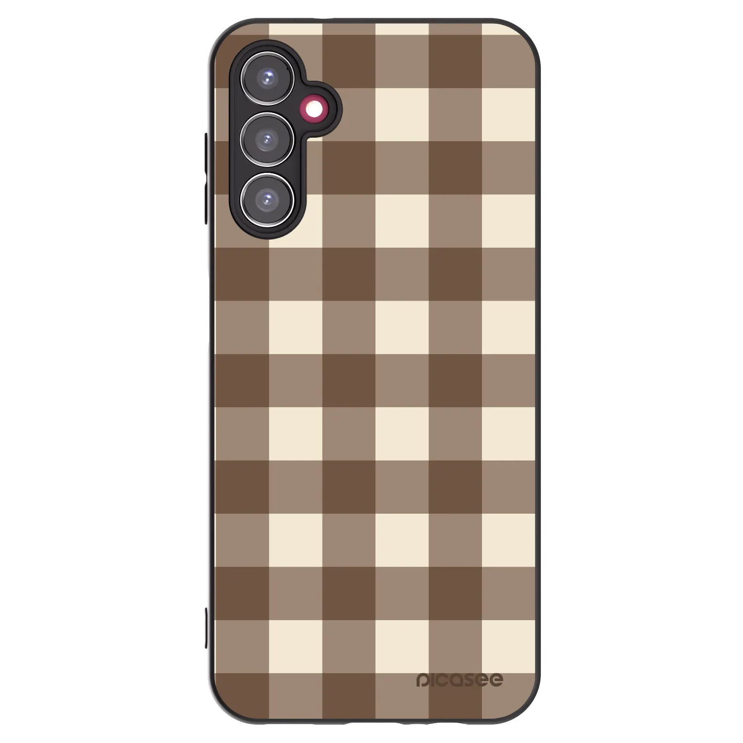 Picasee silikónový čierny obal pre Samsung Galaxy A14 4G A145R - Brown grid