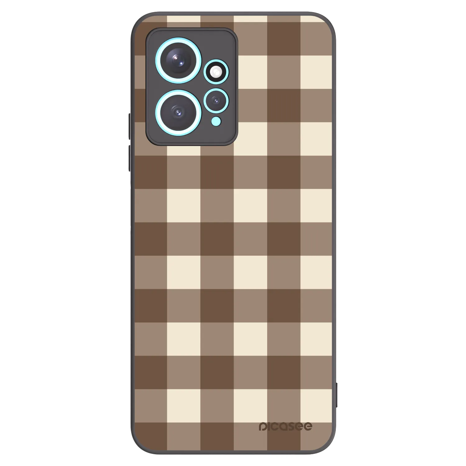 Picasee silikónový čierny obal pre Xiaomi Redmi Note 12 4G - Brown grid