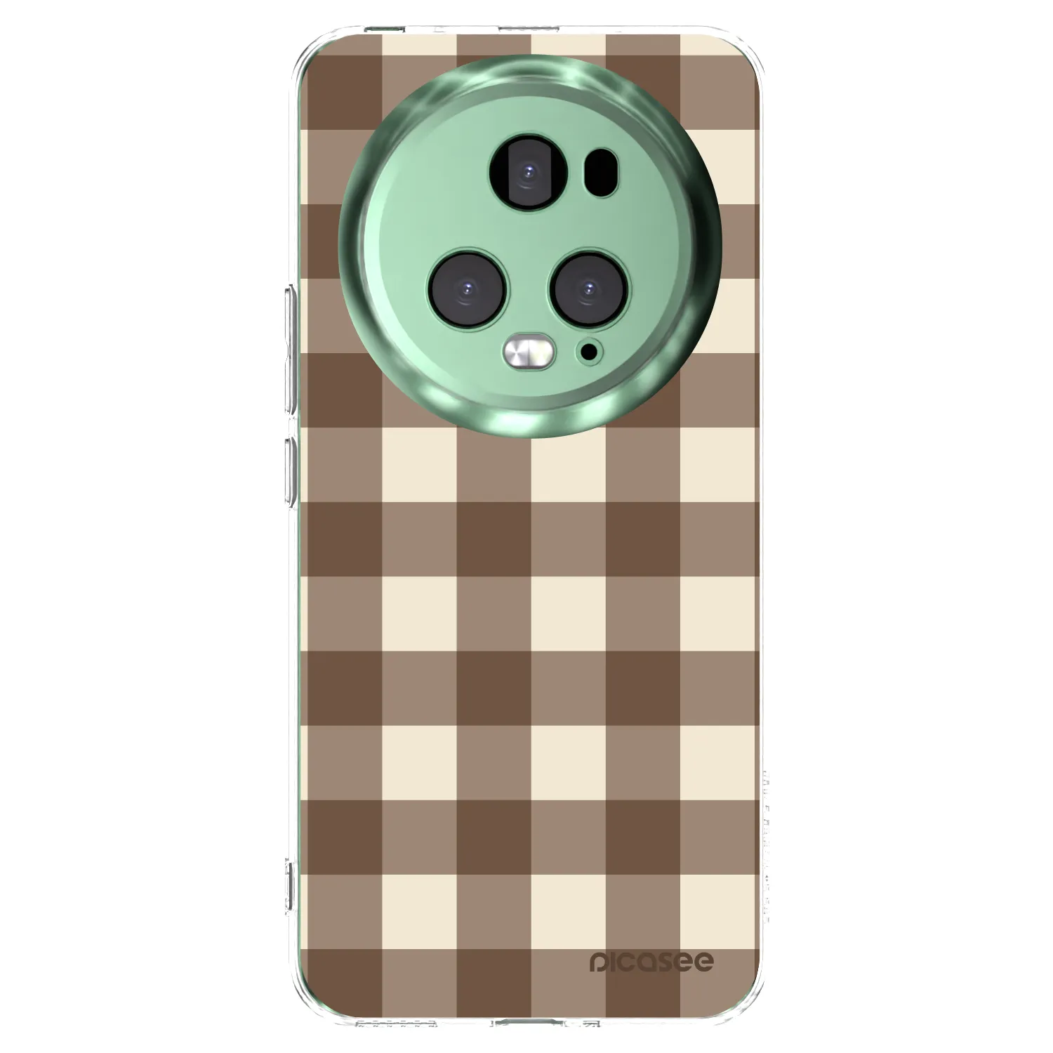 Picasee silikónový prehľadný obal pre Honor Magic5 Pro - Brown grid