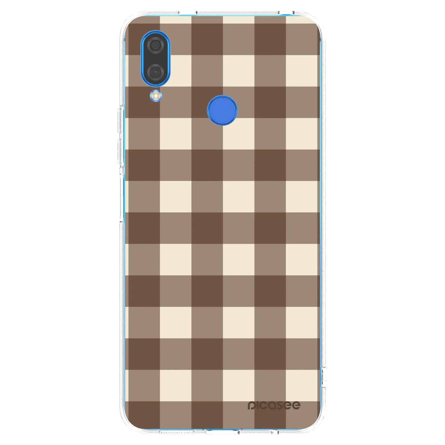 Picasee silikónový prehľadný obal pre Huawei Nova 3i - Brown grid