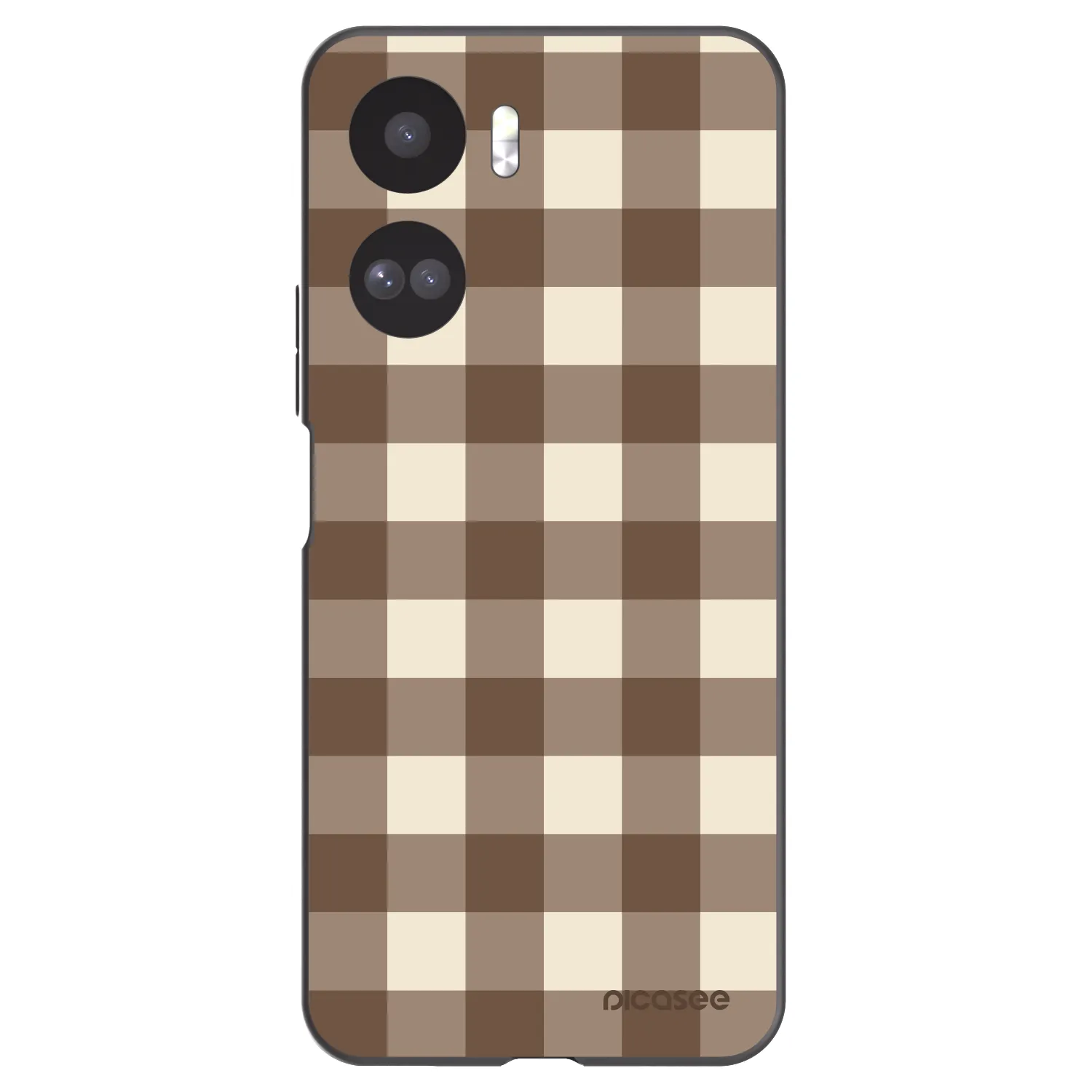 Picasee silikónový čierny obal pre Honor 90 Lite 5G - Brown grid