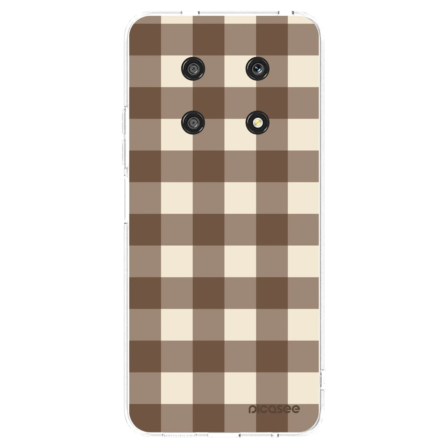 Picasee silikónový prehľadný obal pre Honor Magic4 Lite 5G - Brown grid
