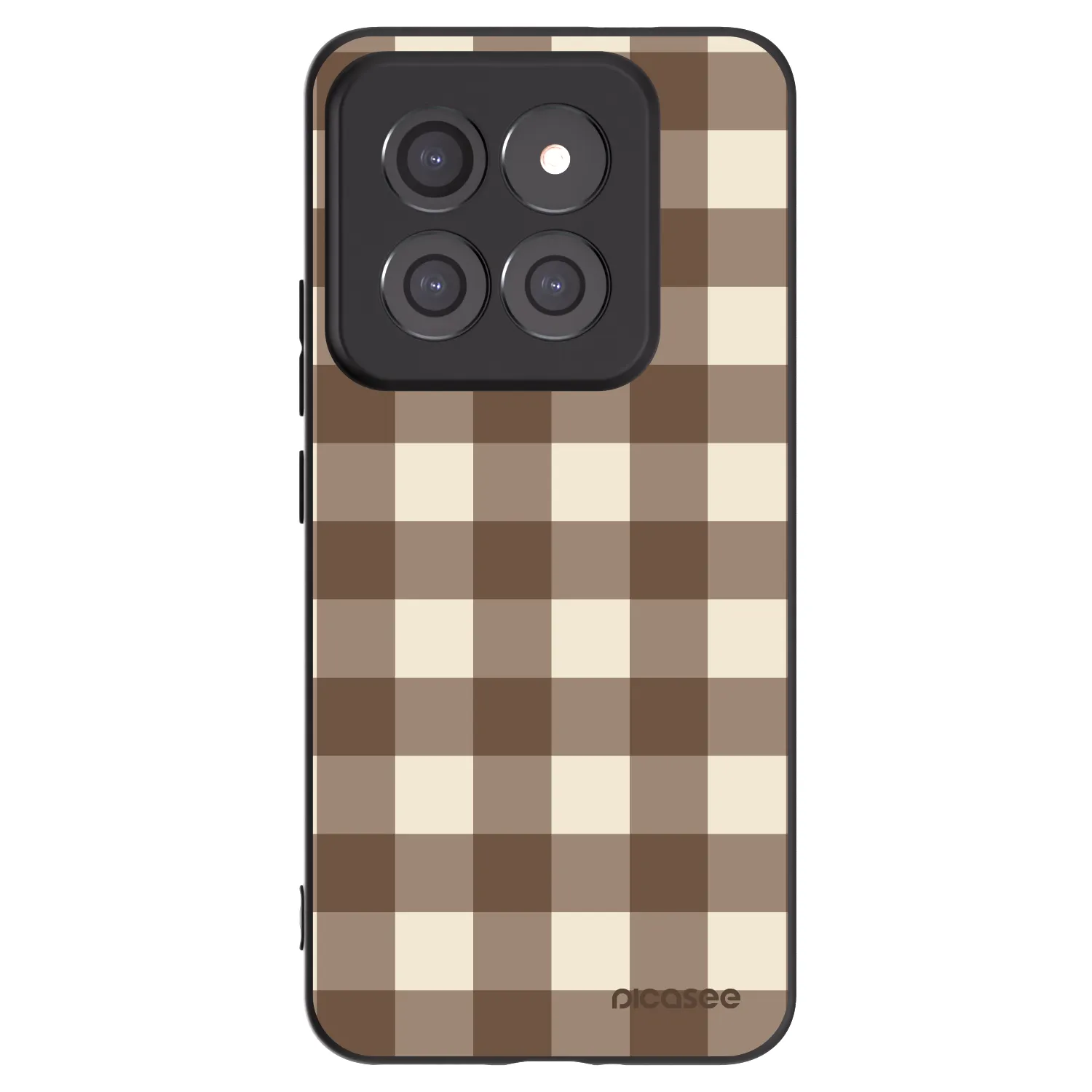 Picasee silikónový čierny obal pre Xiaomi 14 Pro - Brown grid