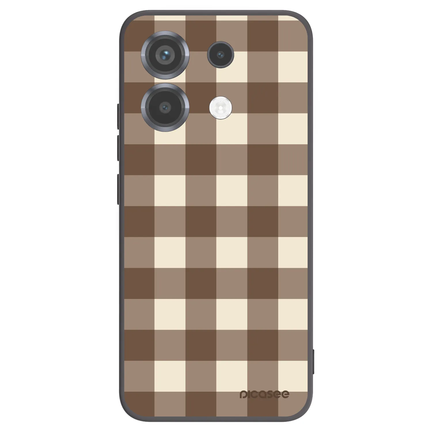 Picasee silikónový čierny obal pre Xiaomi Poco X6 - Brown grid