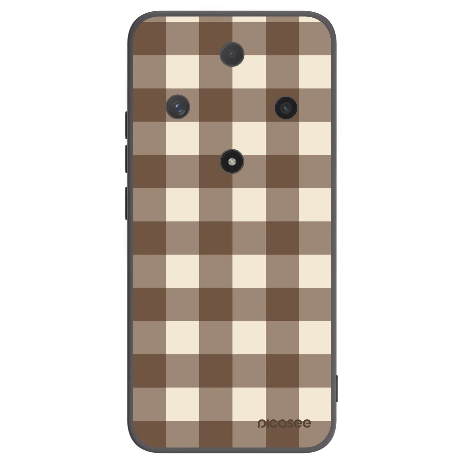Picasee silikónový čierny obal pre Honor Magic6 Lite 5G - Brown grid