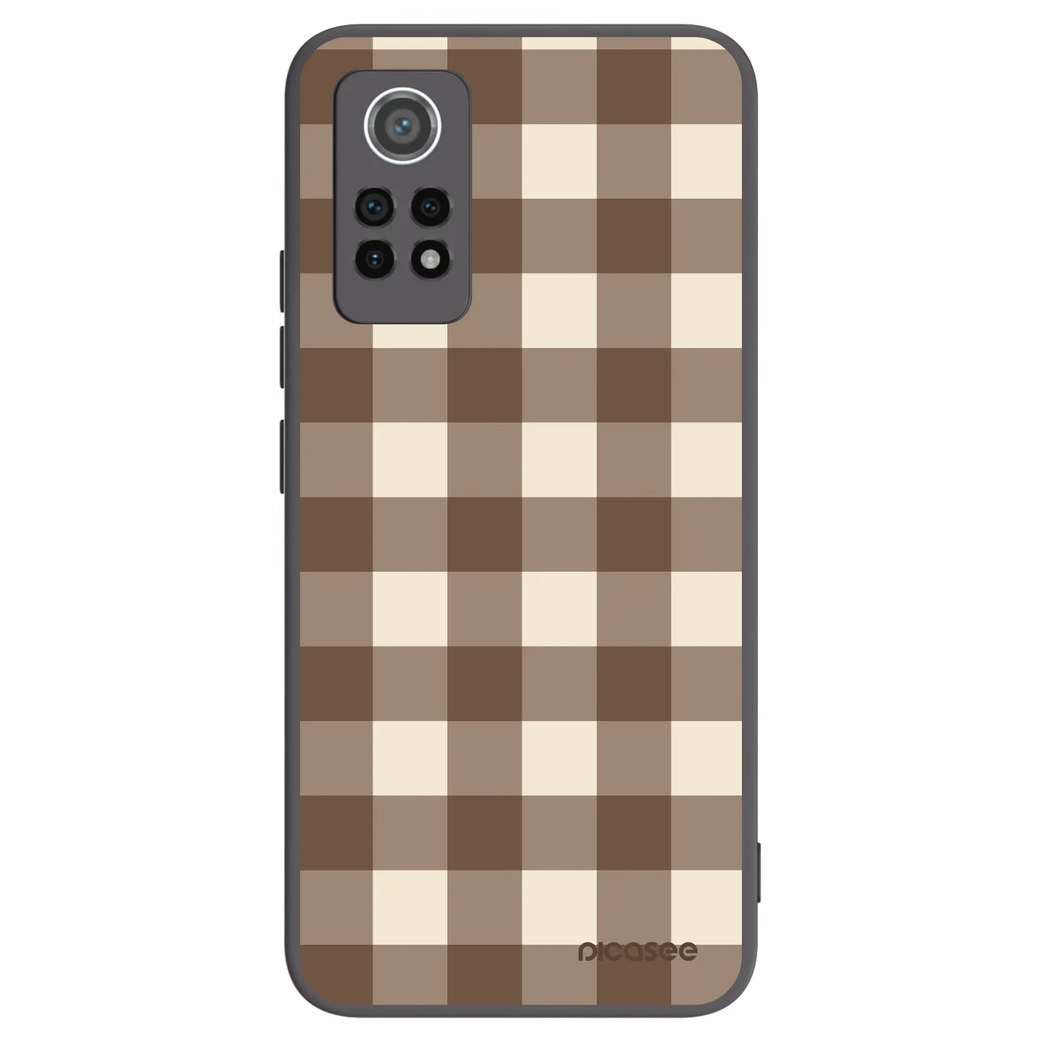 Picasee silikónový čierny obal pre Xiaomi Redmi Note 12 Pro 4G - Brown grid