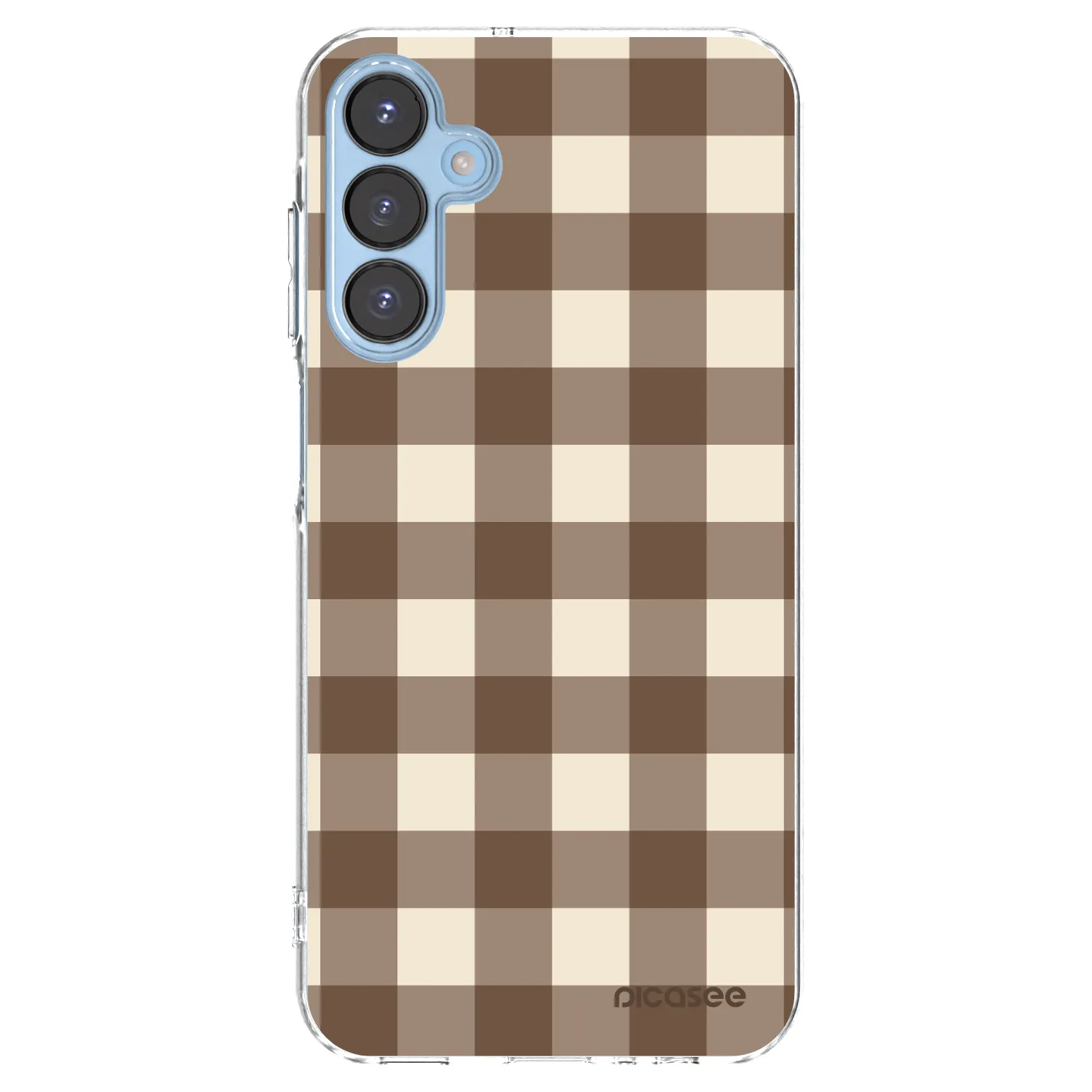Picasee silikónový prehľadný obal pre Samsung Galaxy A15 A156B 5G - Brown grid