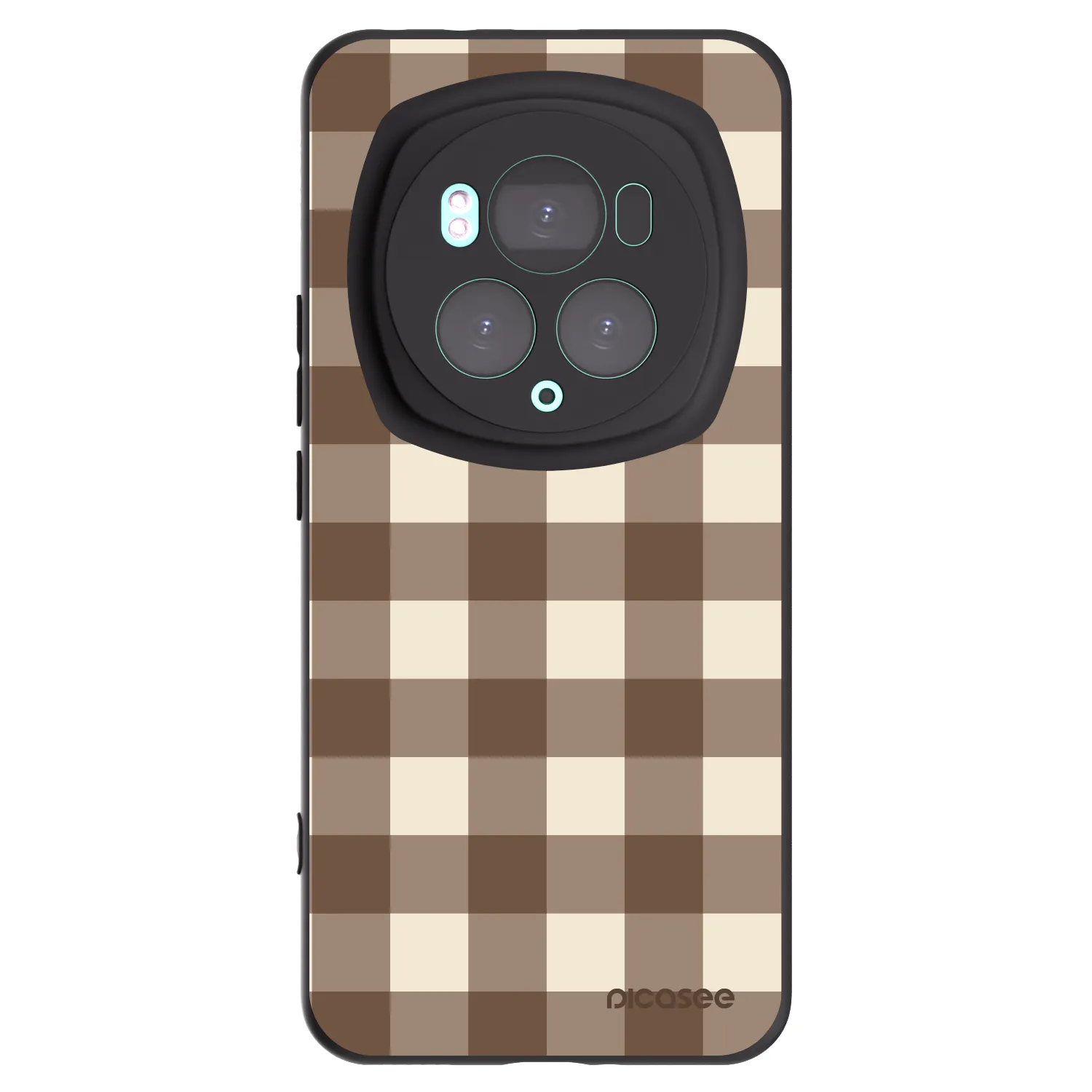 Picasee silikónový čierny obal pre Honor Magic6 Pro - Brown grid
