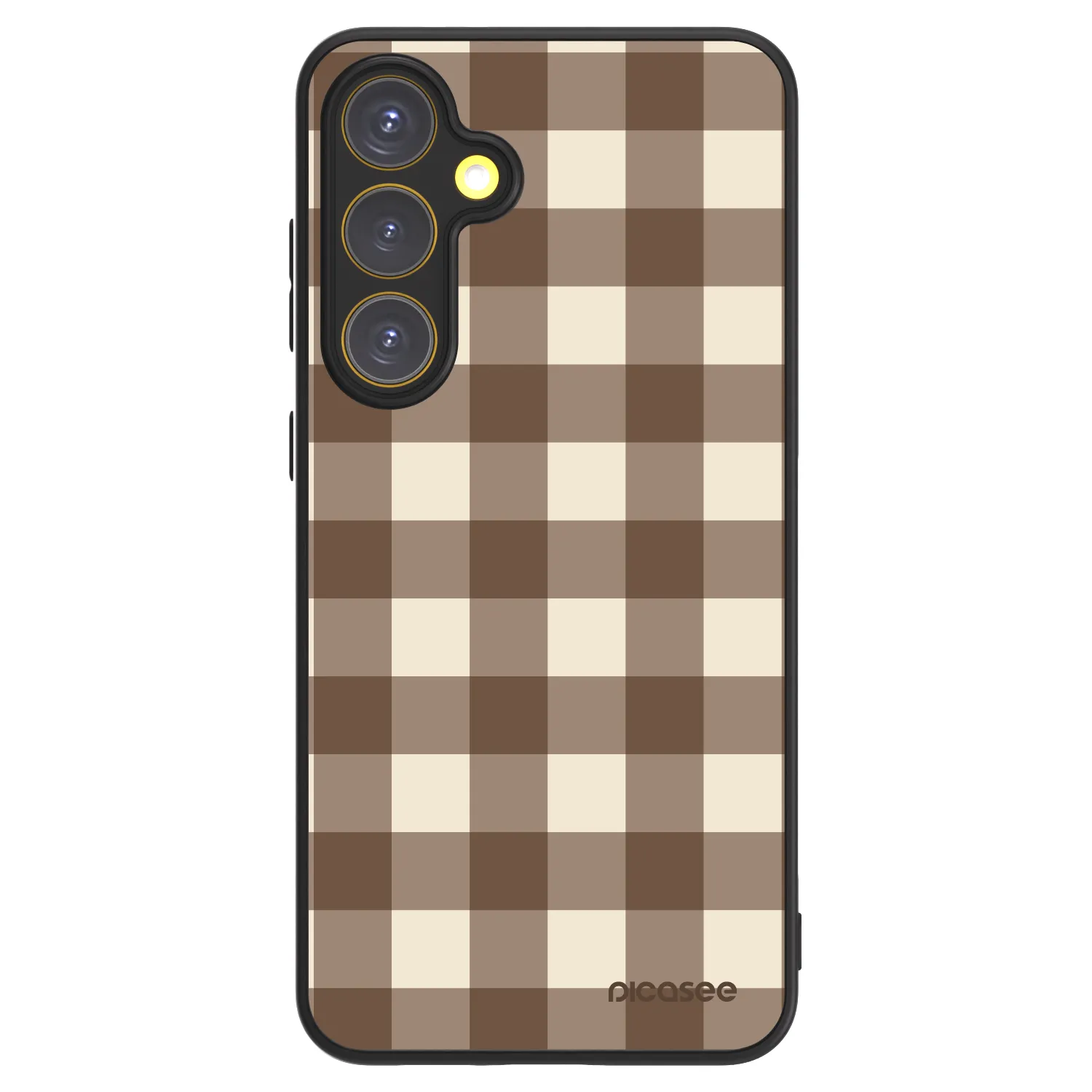 Picasee ULTIMATE CASE PowerShare pro Samsung Galaxy S24 FE S721B - Brown grid