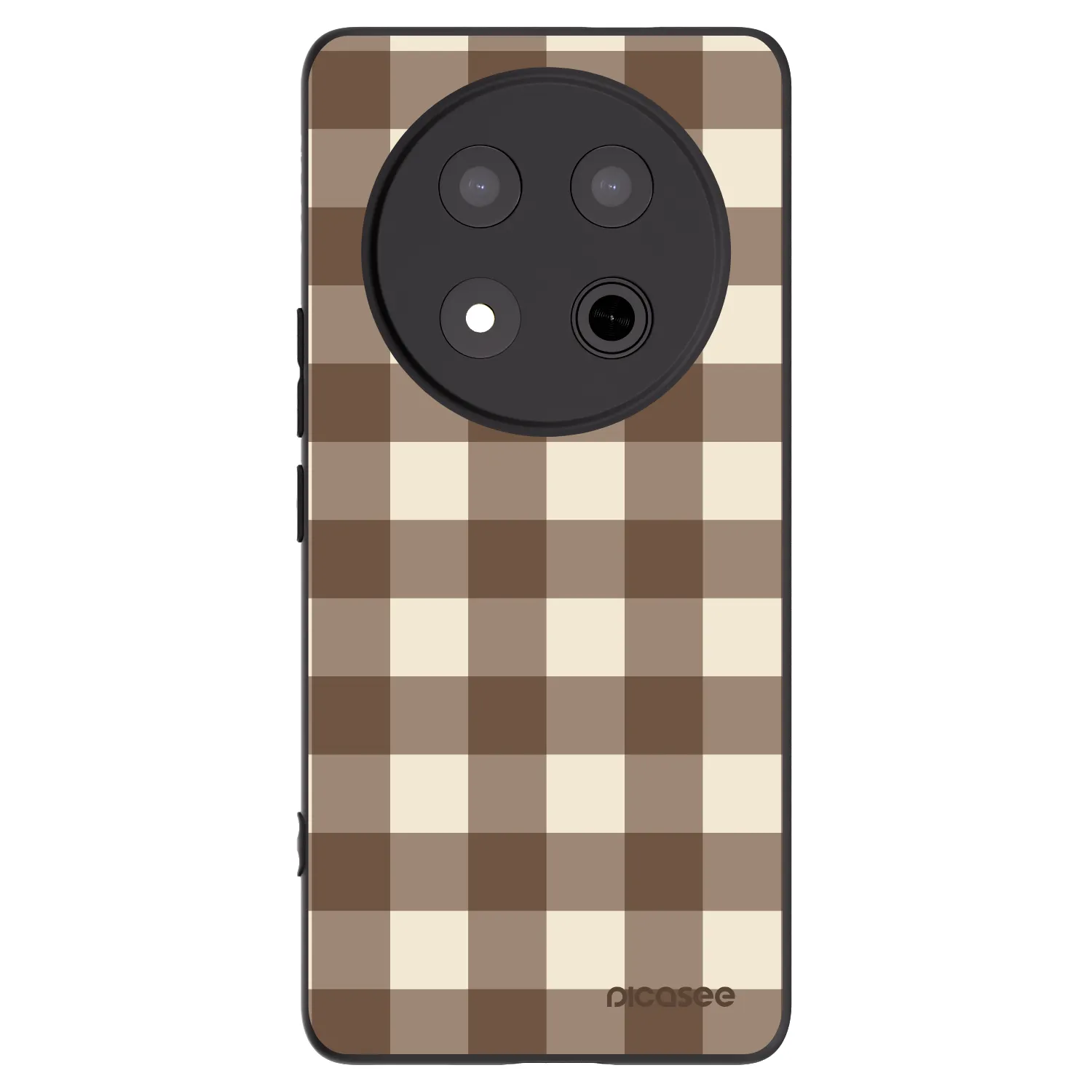 Picasee silikónový čierny obal pre Honor Magic7 Lite 5G - Brown grid