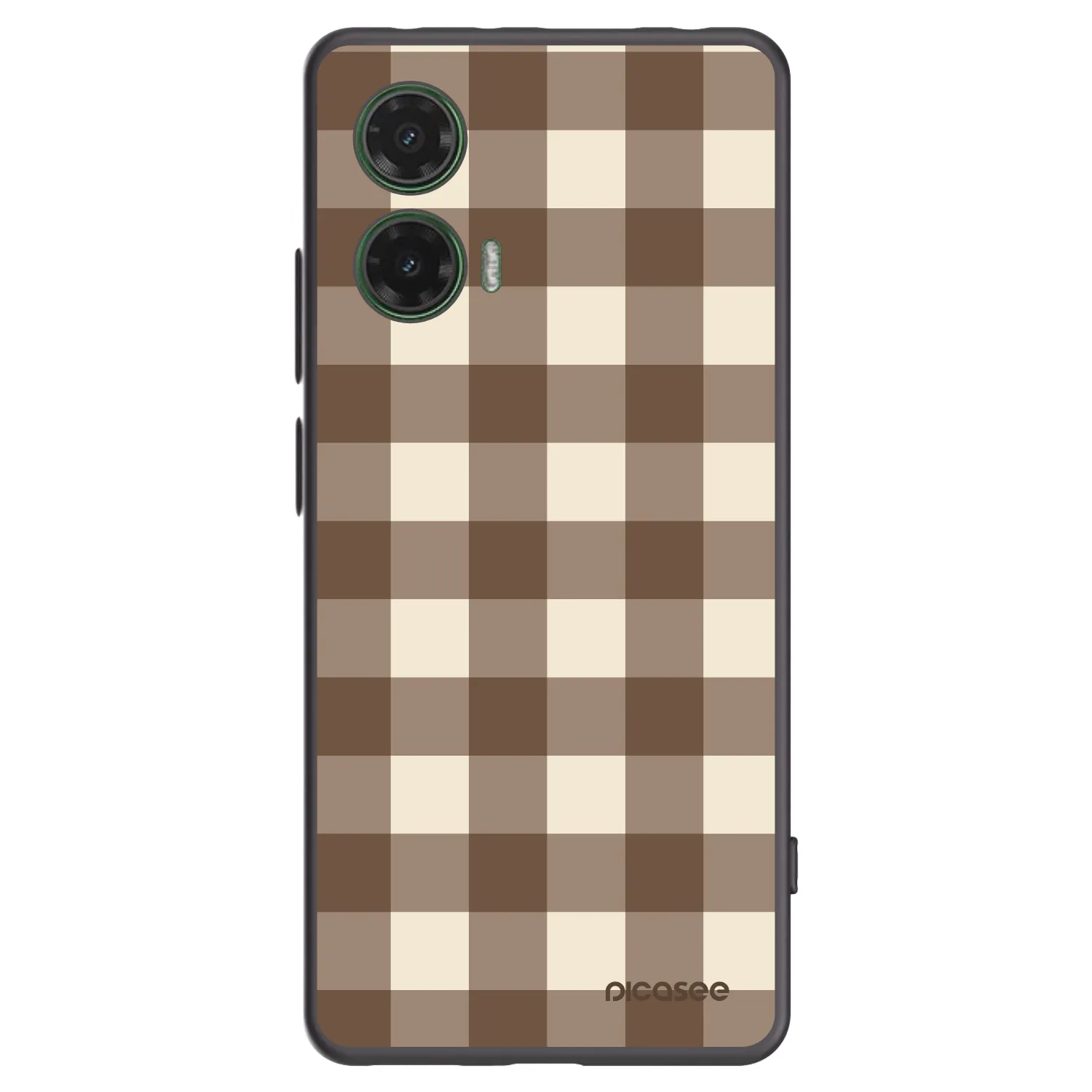 Picasee silikónový čierny obal pre Motorola Moto G35 5G - Brown grid