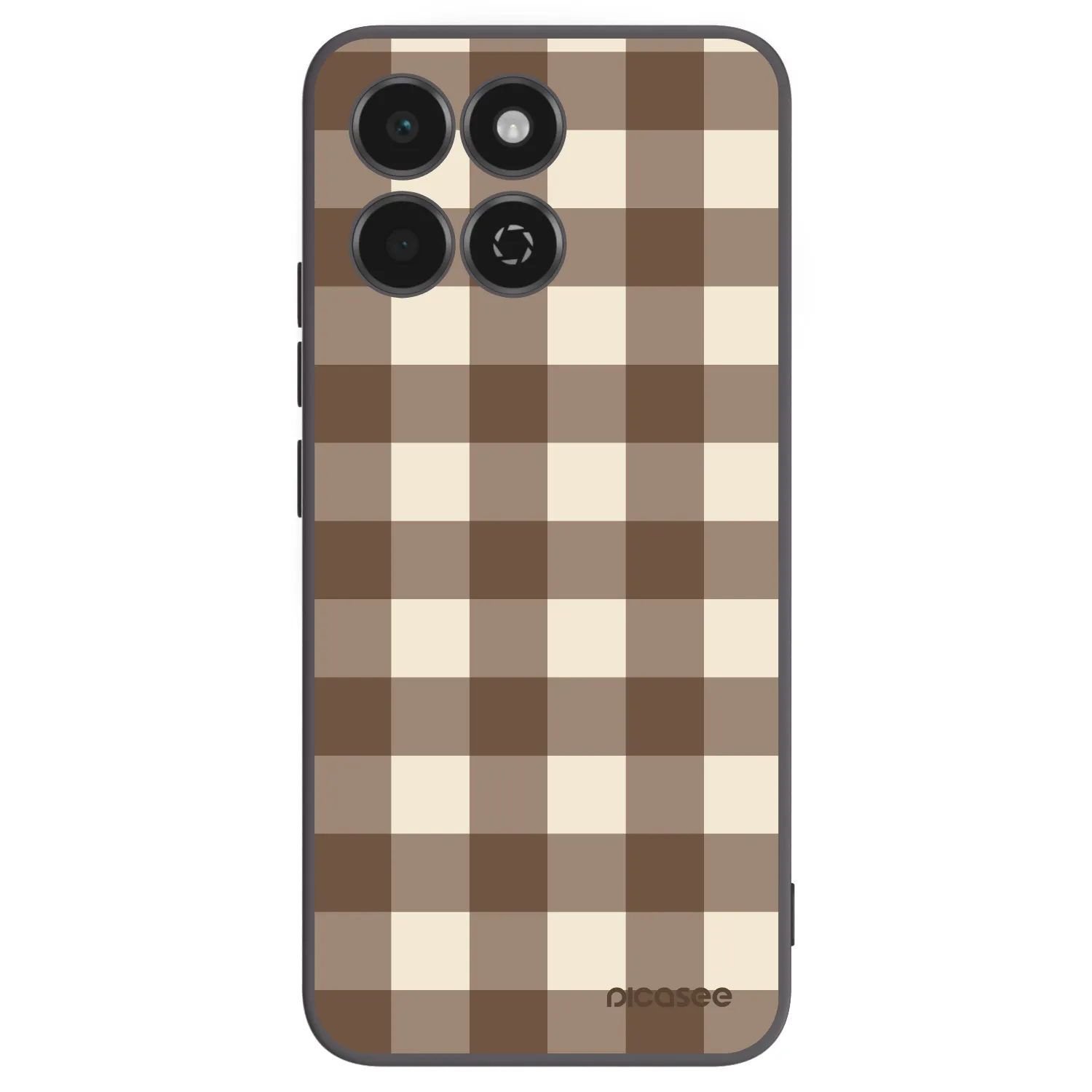 Picasee silikónový čierny obal pre Honor 200 Smart 5G - Brown grid