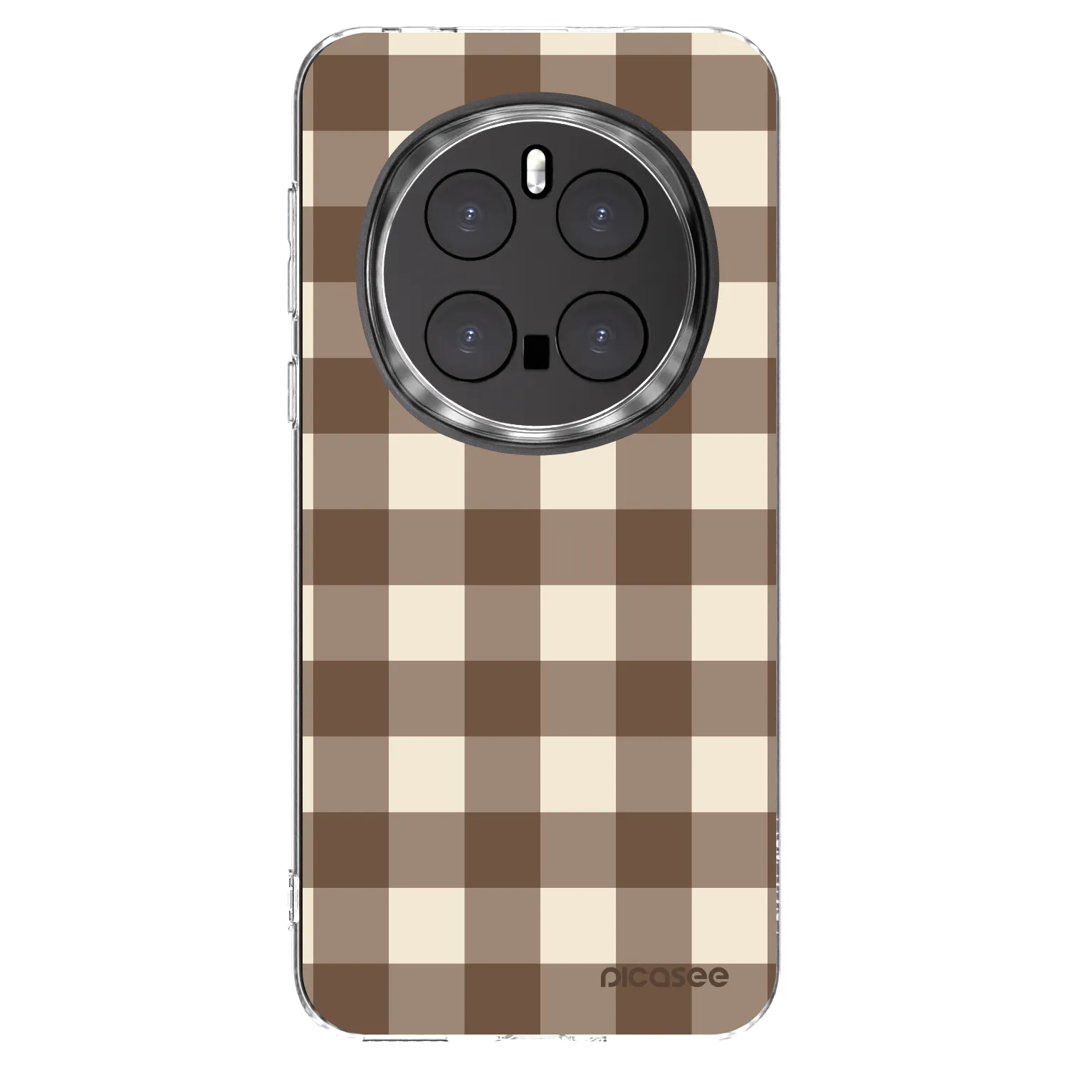 Picasee silikónový prehľadný obal pre Honor Magic7 Pro 5G - Brown grid