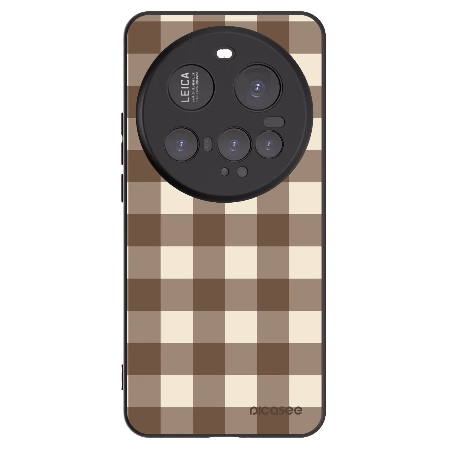 Picasee silikónový čierny obal pre Xiaomi 15 Ultra - Brown grid