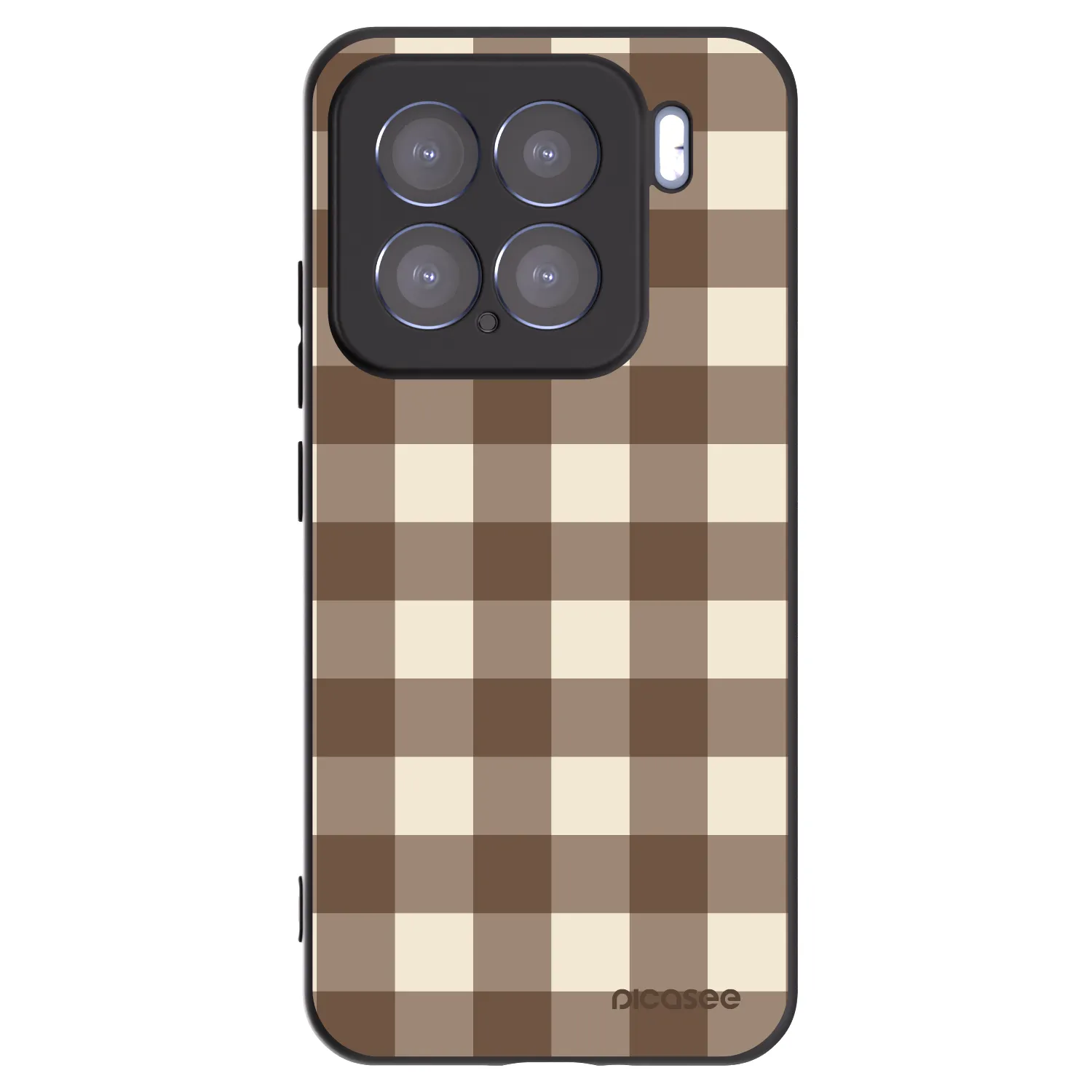 Picasee silikónový čierny obal pre Xiaomi 15 - Brown grid
