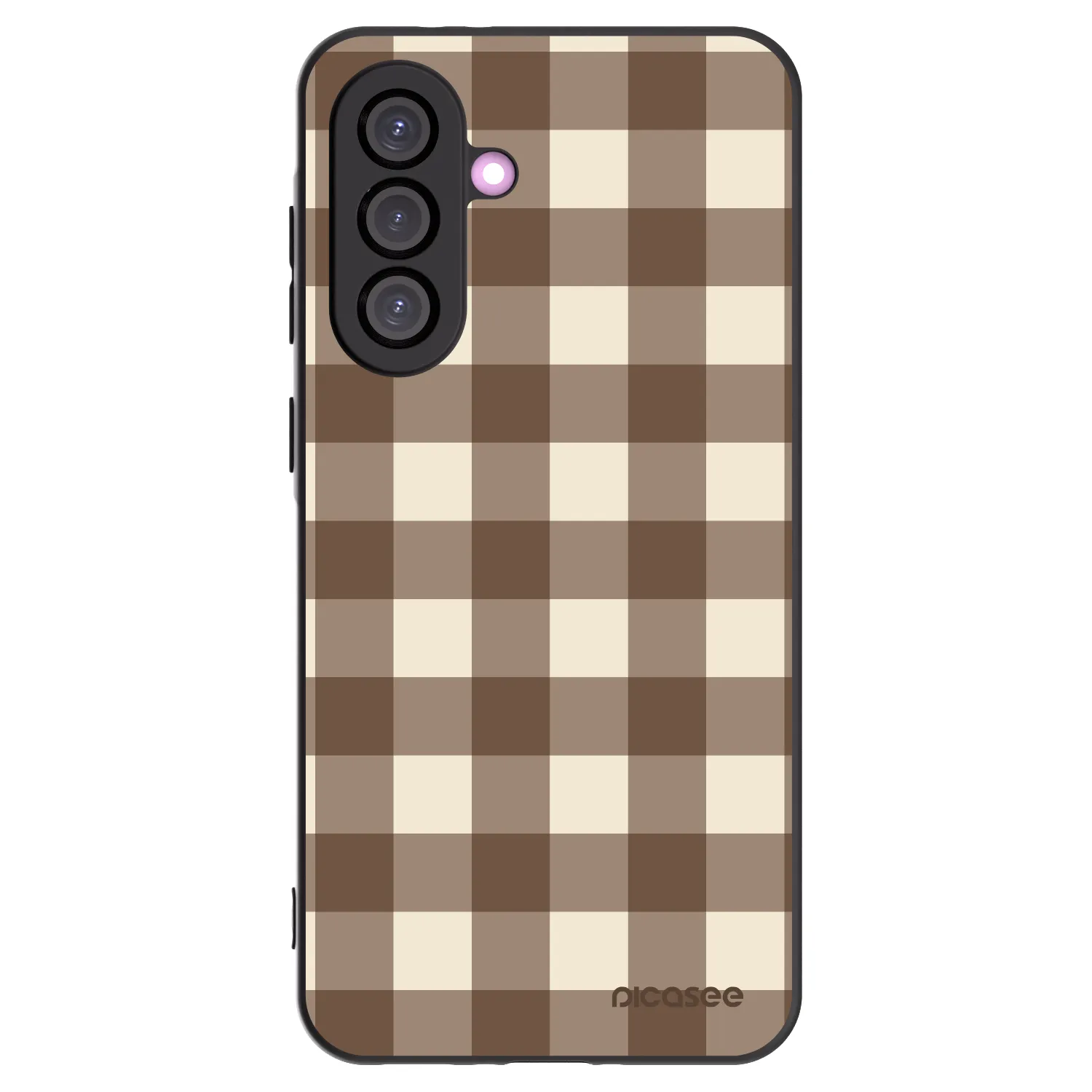 Picasee silikónový čierny obal pre Samsung Galaxy A36 5G - Brown grid