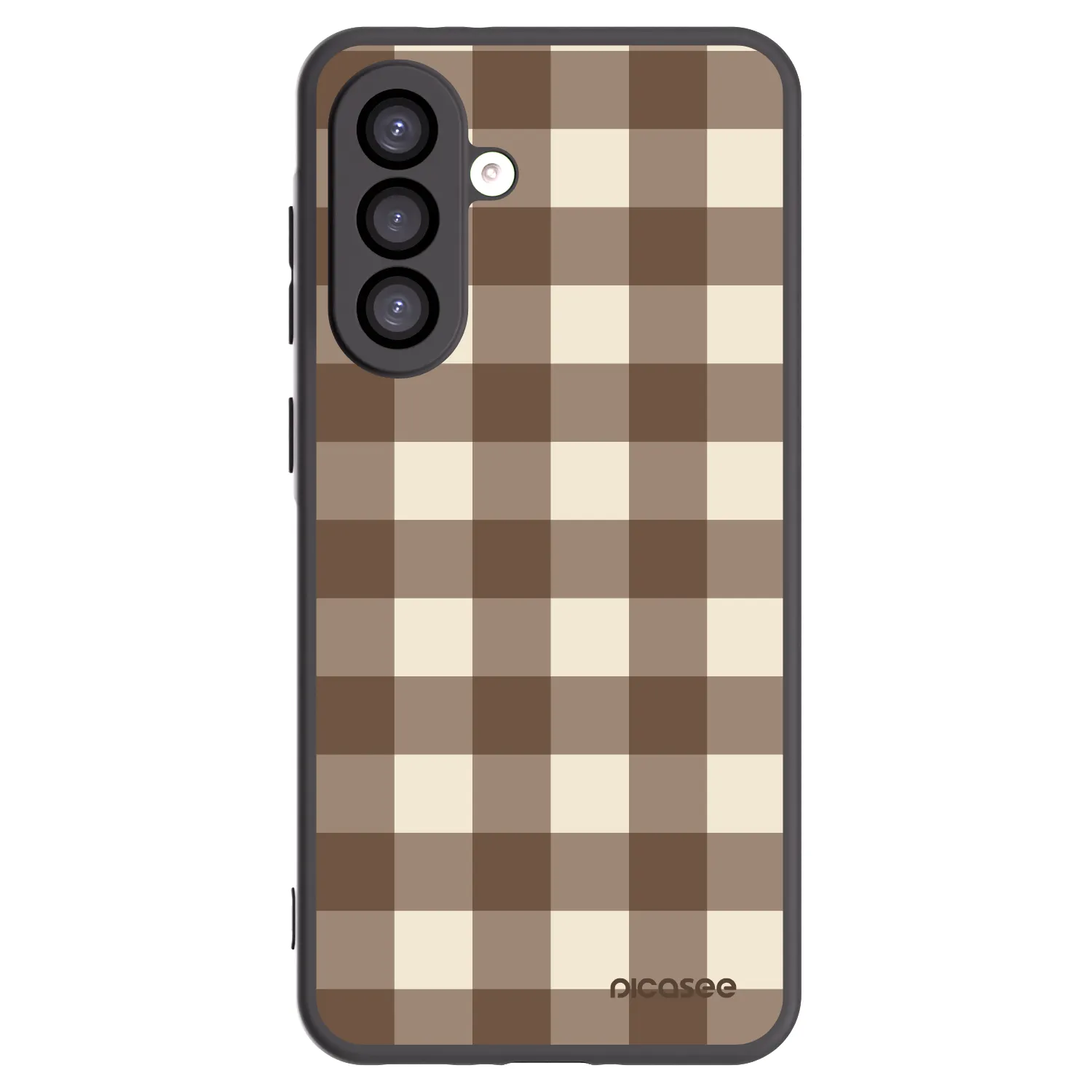 Picasee silikónový čierny obal pre Samsung Galaxy A26 5G A266B - Brown grid