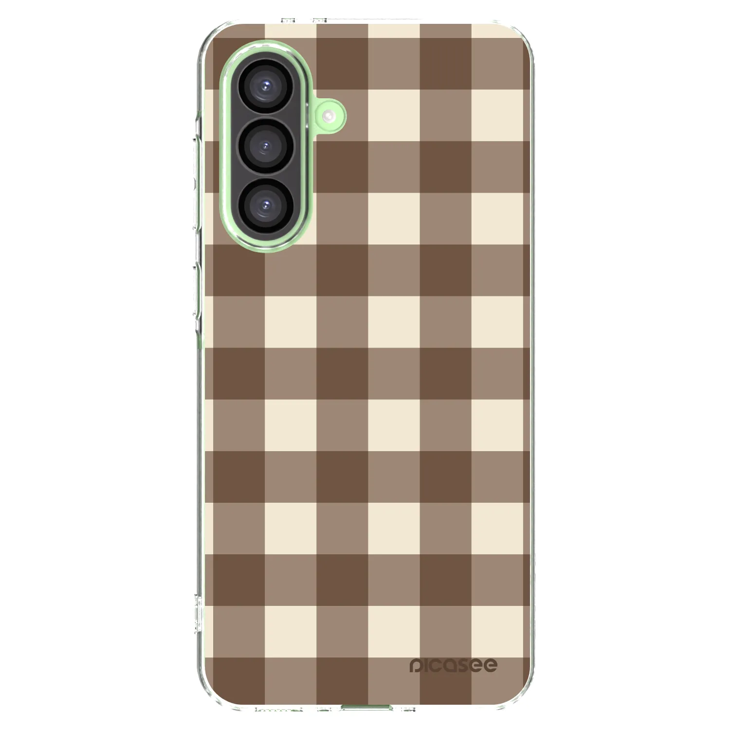 Picasee silikónový prehľadný obal pre Samsung Galaxy A26 5G A266B - Brown grid