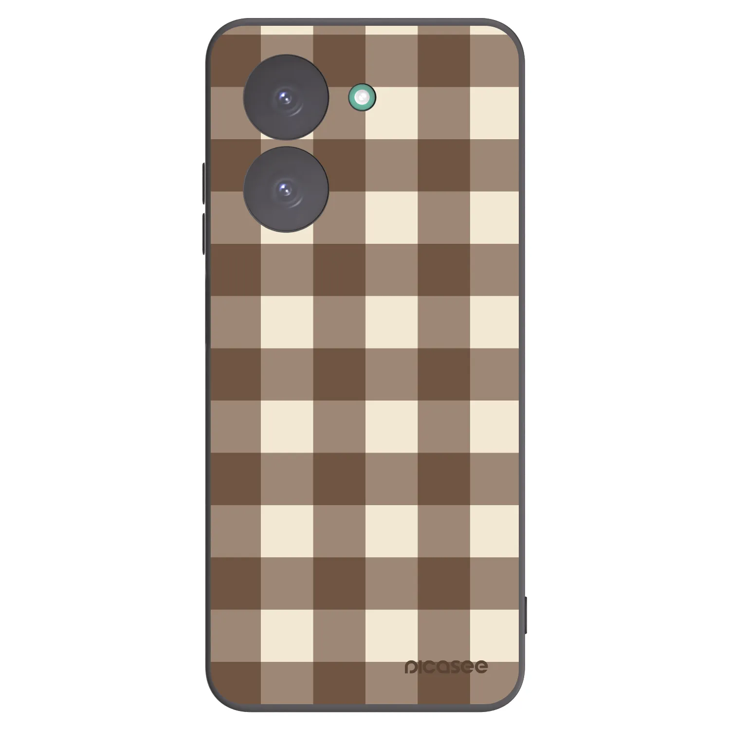 Picasee silikónový čierny obal pre Xiaomi Redmi A5 - Brown grid