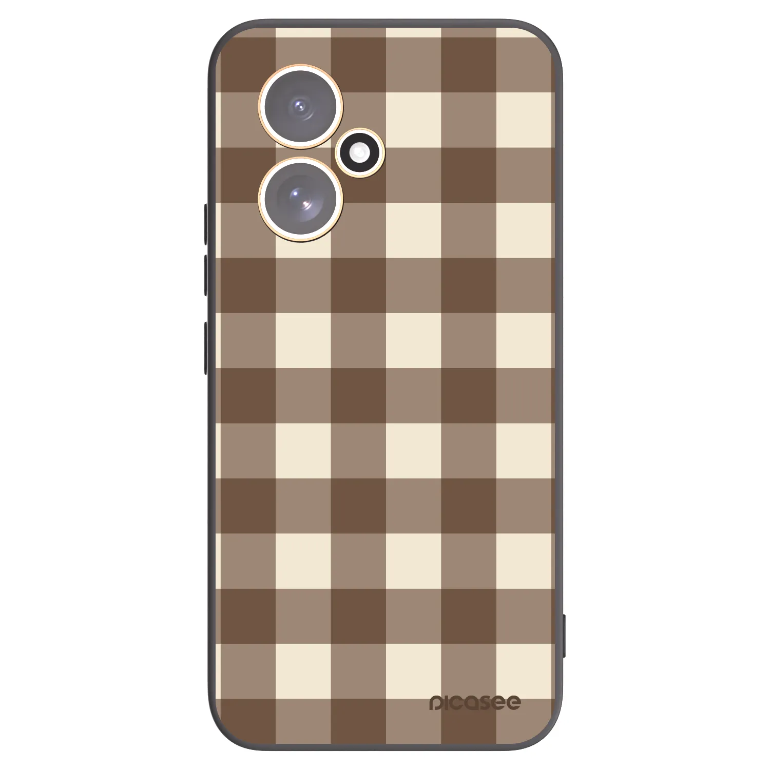 Picasee silikónový čierny obal pre Honor 400 5G - Brown grid