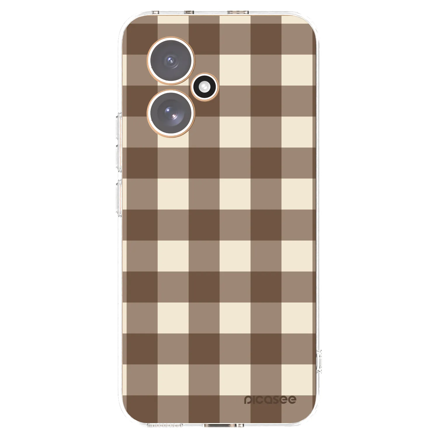 Picasee silikónový prehľadný obal pre Honor 400 5G - Brown grid