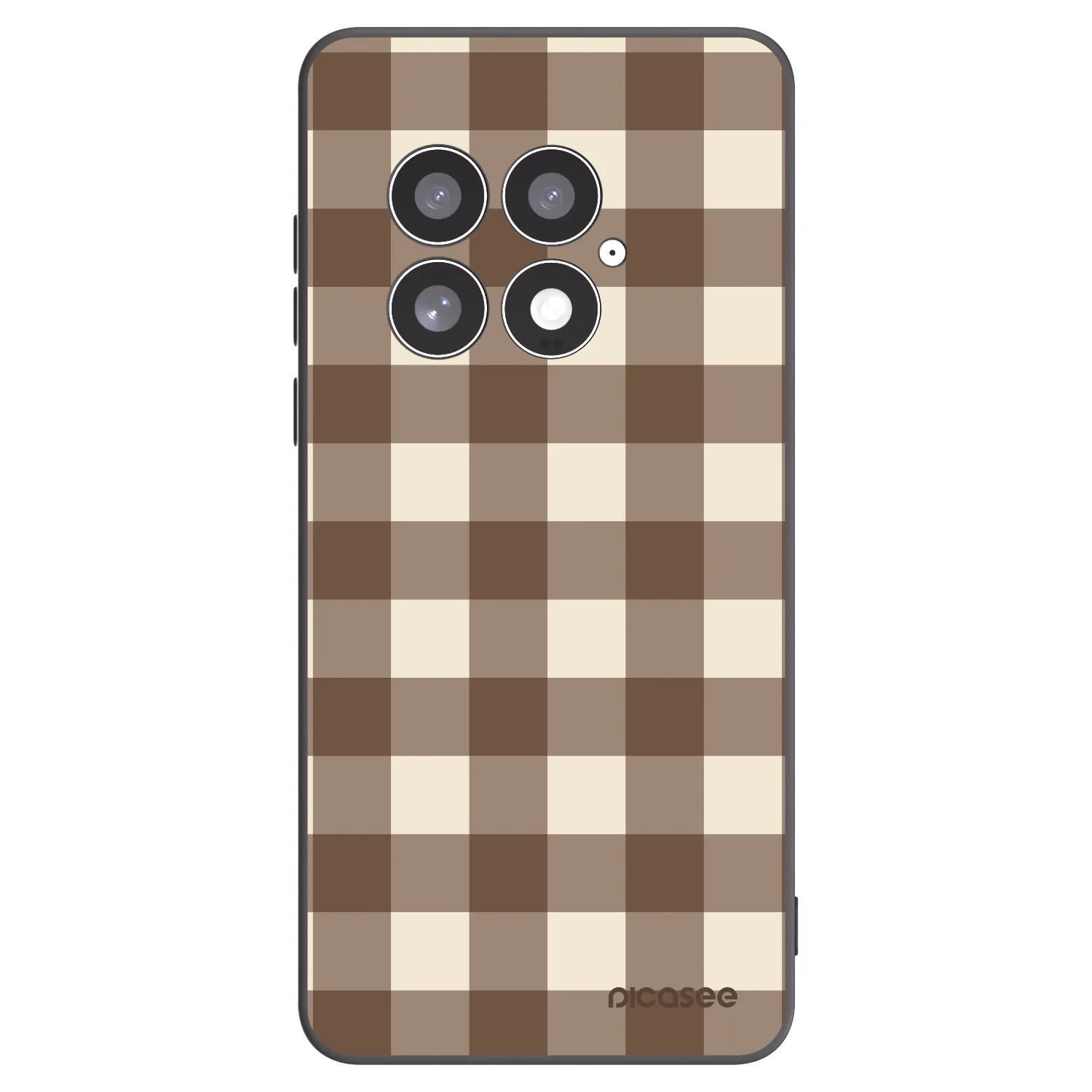 Picasee silikónový čierny obal pre OnePlus 13 5G - Brown grid