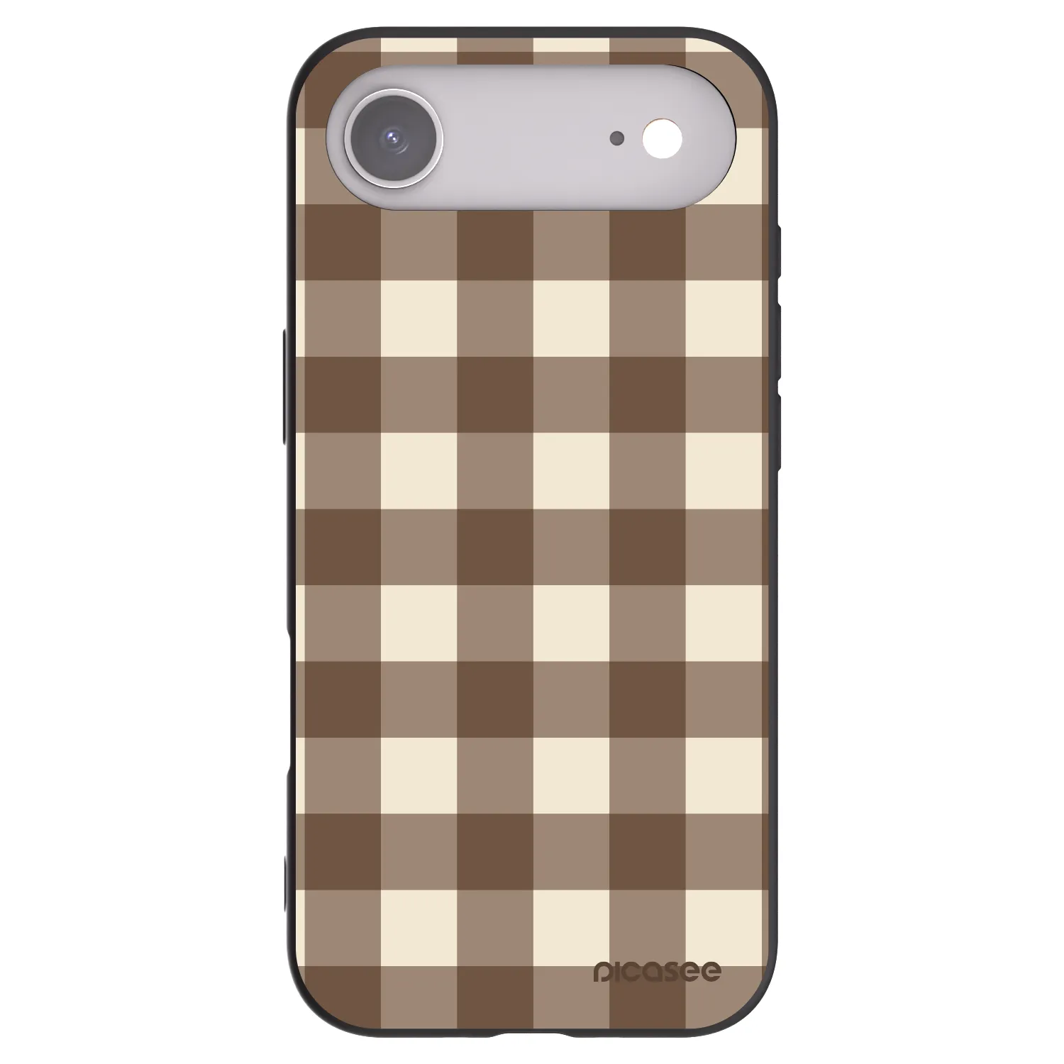 Picasee silikónový čierny obal pre Apple iPhone Air - Brown grid