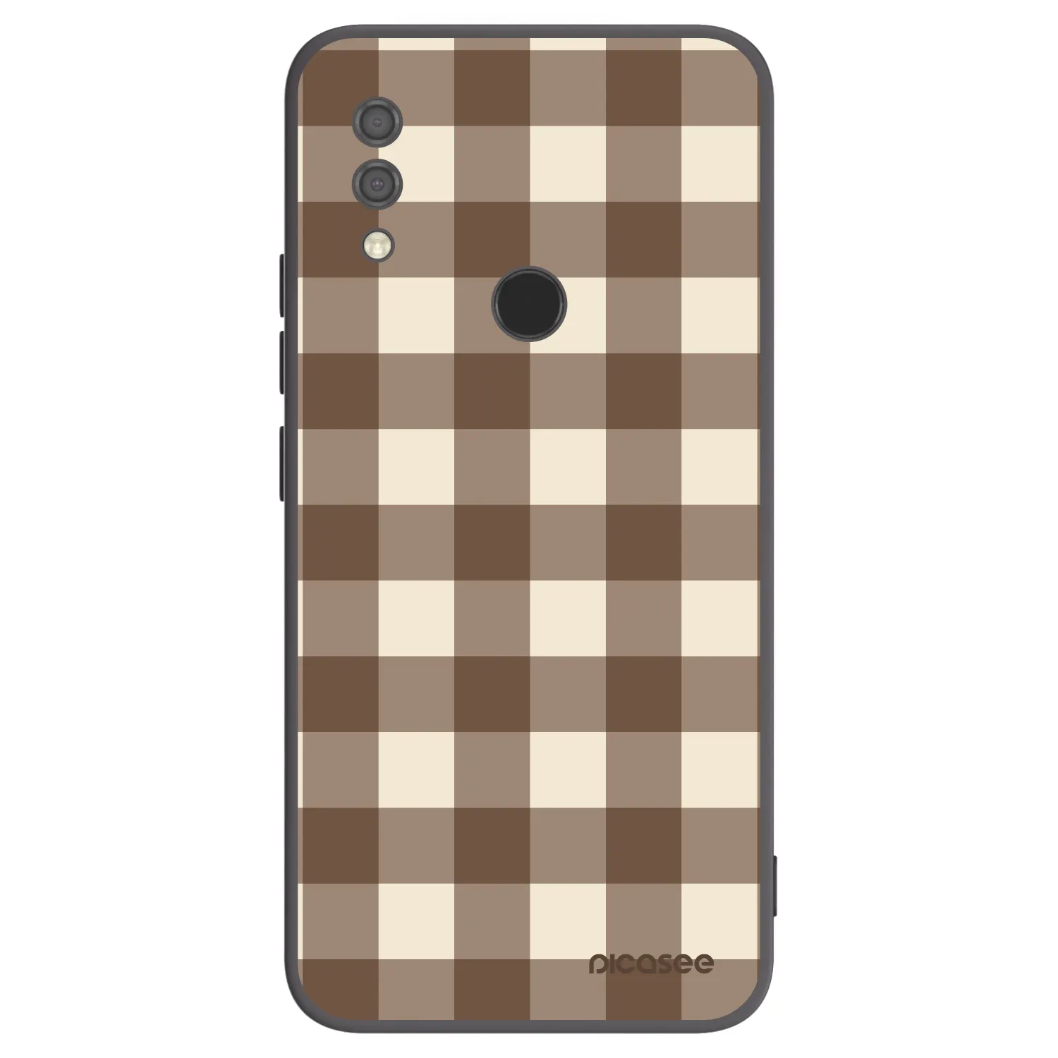 Picasee silikónový čierny obal pre Xiaomi Redmi 7 - Brown grid