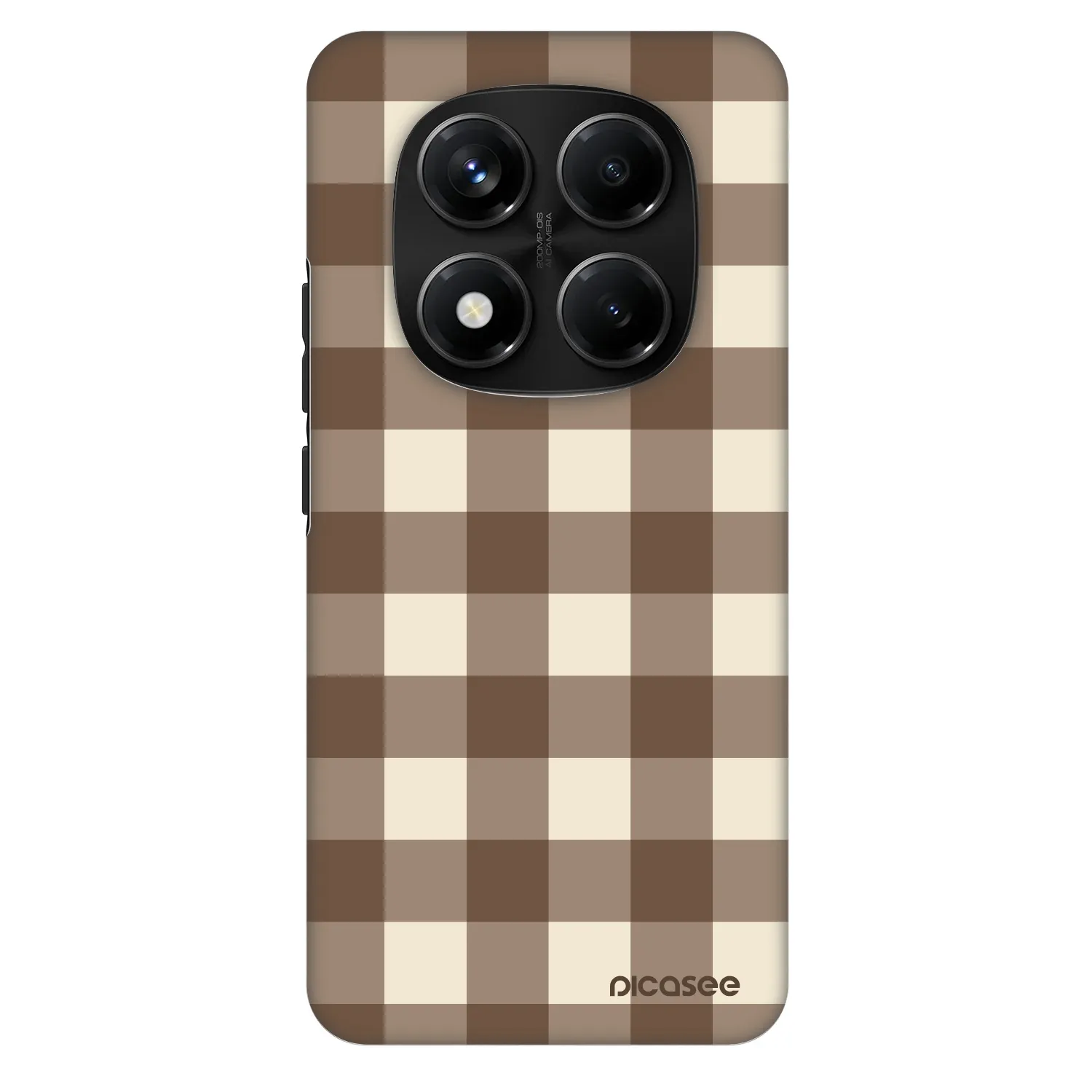 Picasee Fashion Case pre Xiaomi Redmi Note 14 Pro+ 5G - Brown grid