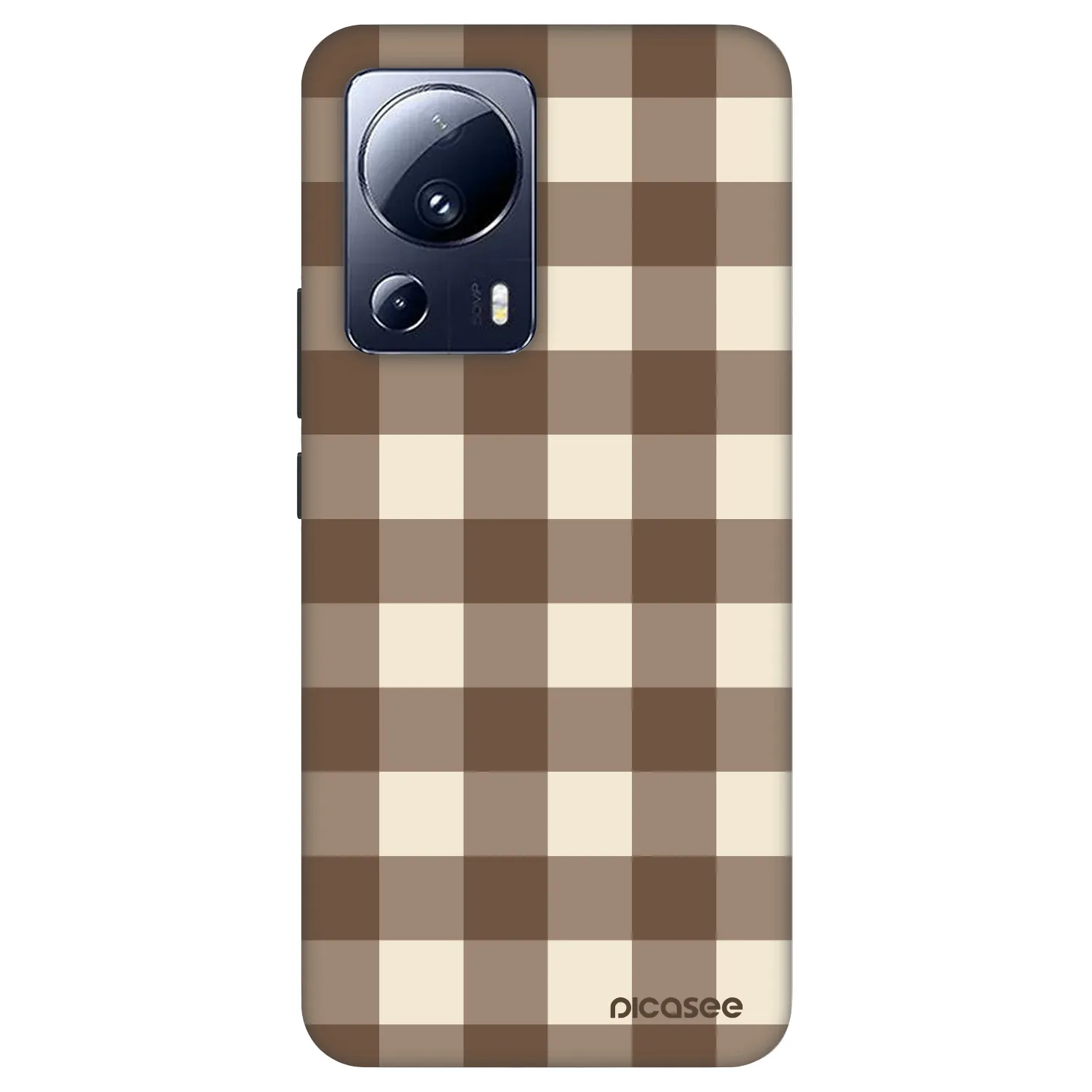 Picasee Fashion Case pre Xiaomi 13 Lite - Brown grid