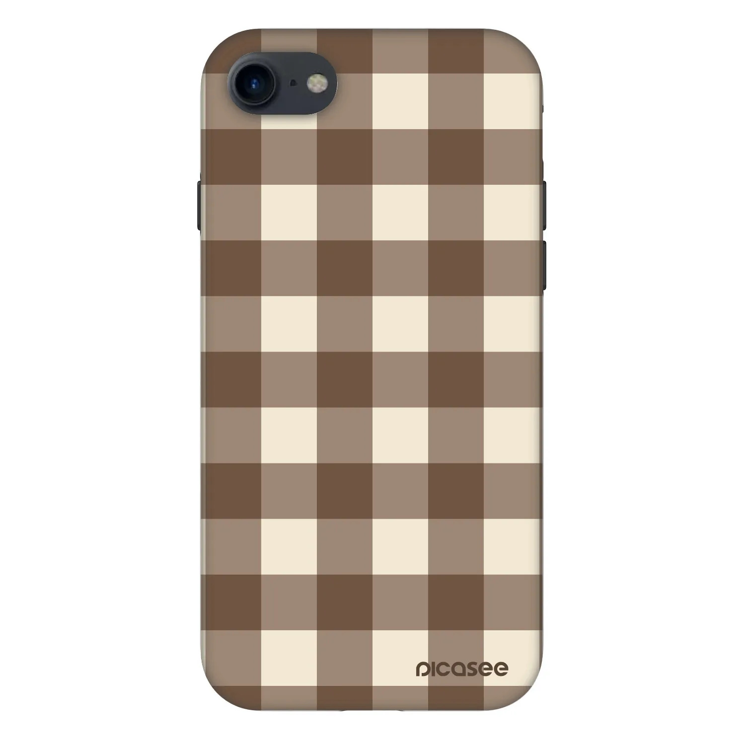 Picasee Fashion Case pre Apple iPhone 7 - Brown grid