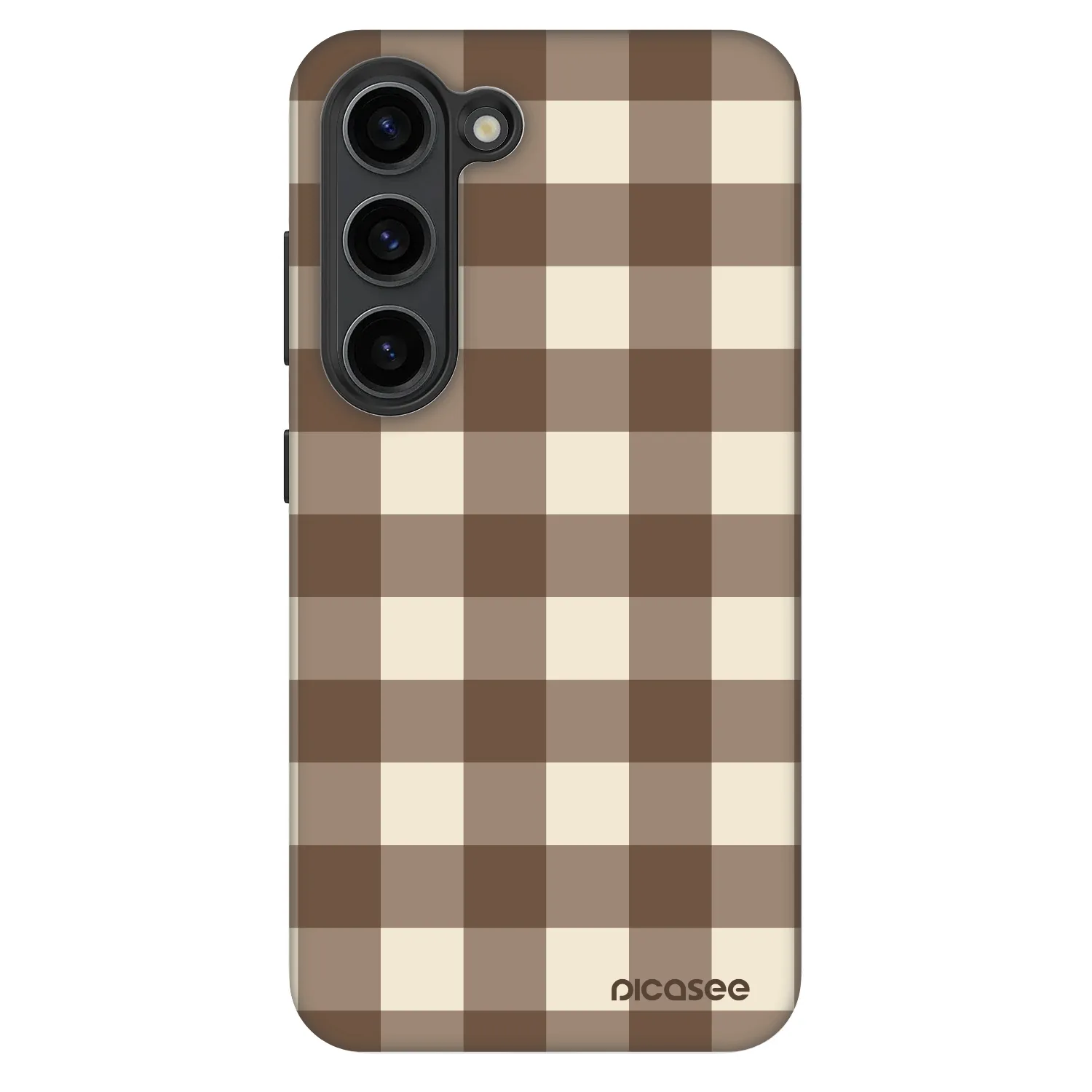 Picasee Fashion Case pre Samsung Galaxy S23 5G - Brown grid