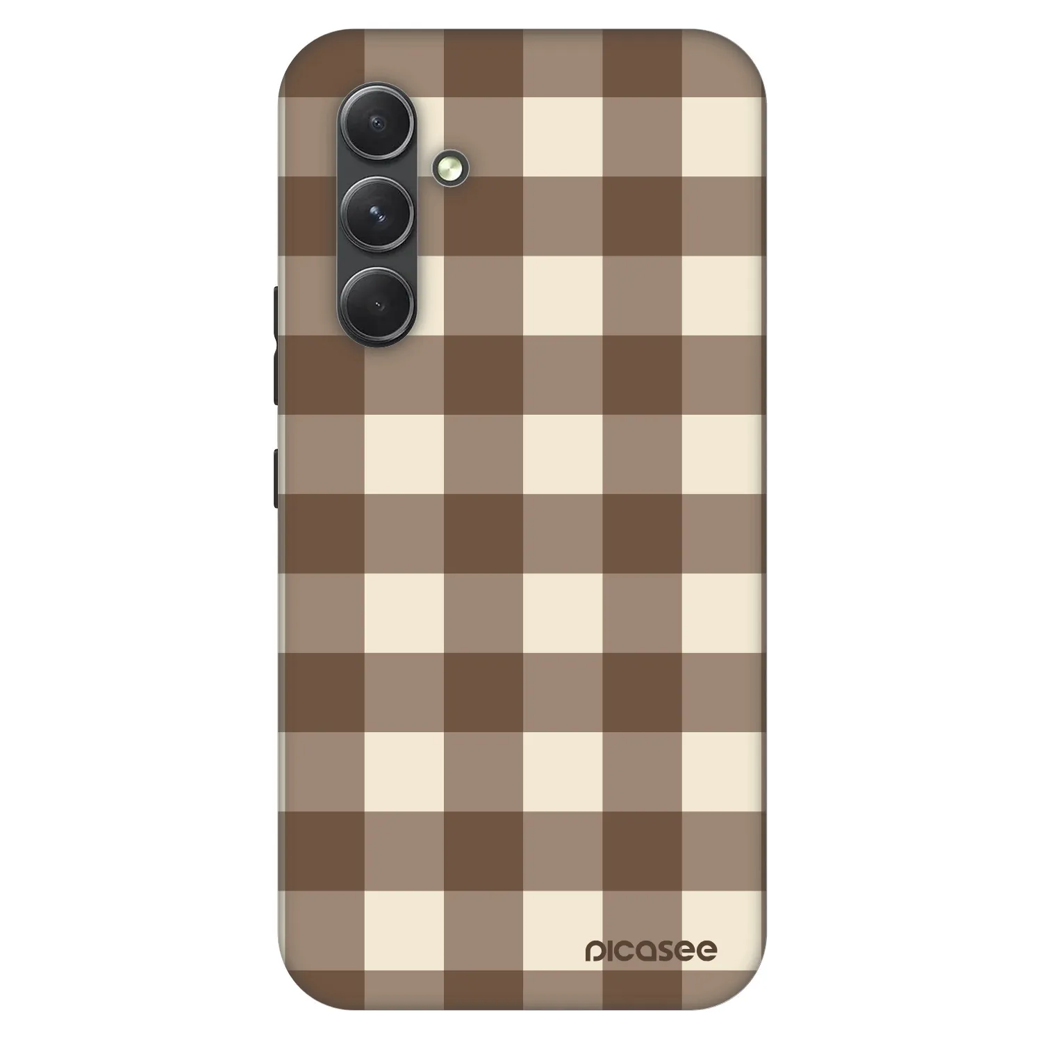 Picasee Fashion Case pre Samsung Galaxy A54 5G A546B - Brown grid