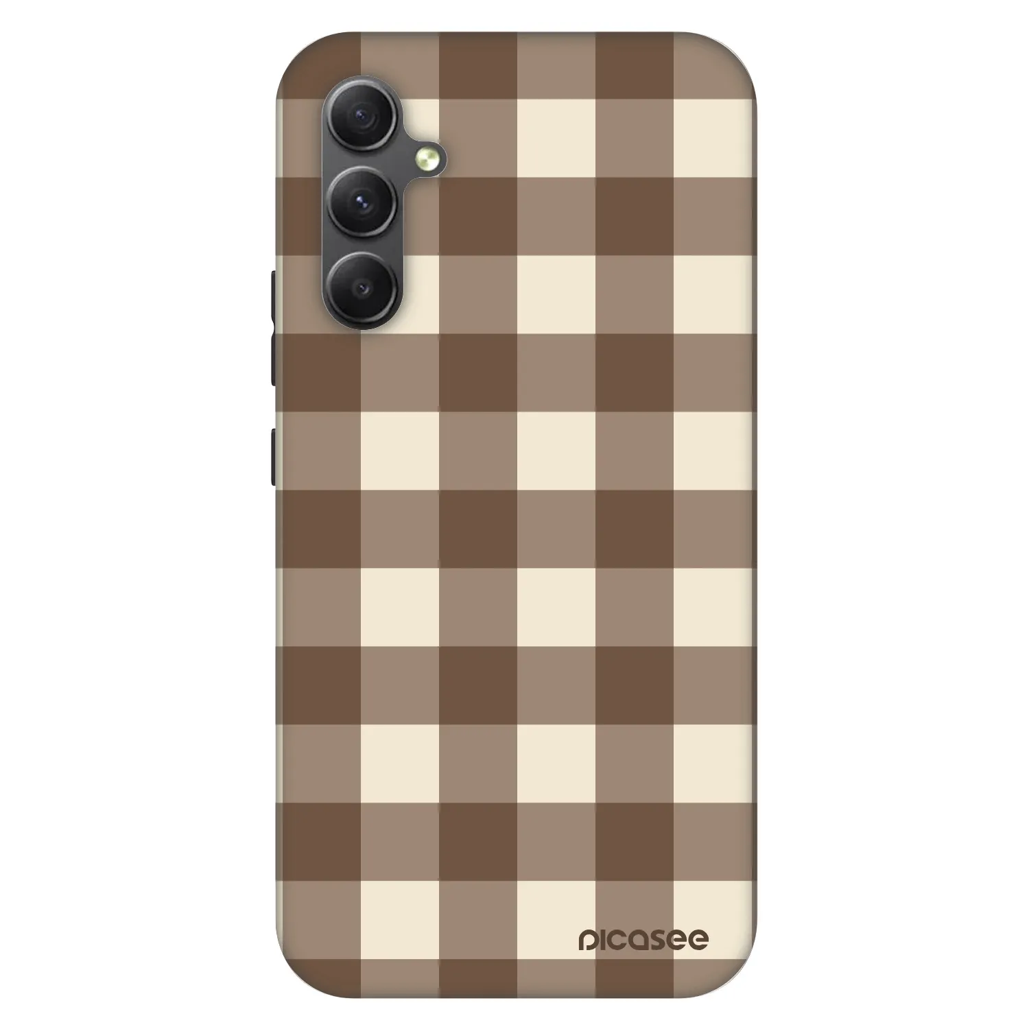 Picasee Fashion Case pre Samsung Galaxy A34 5G A346B - Brown grid